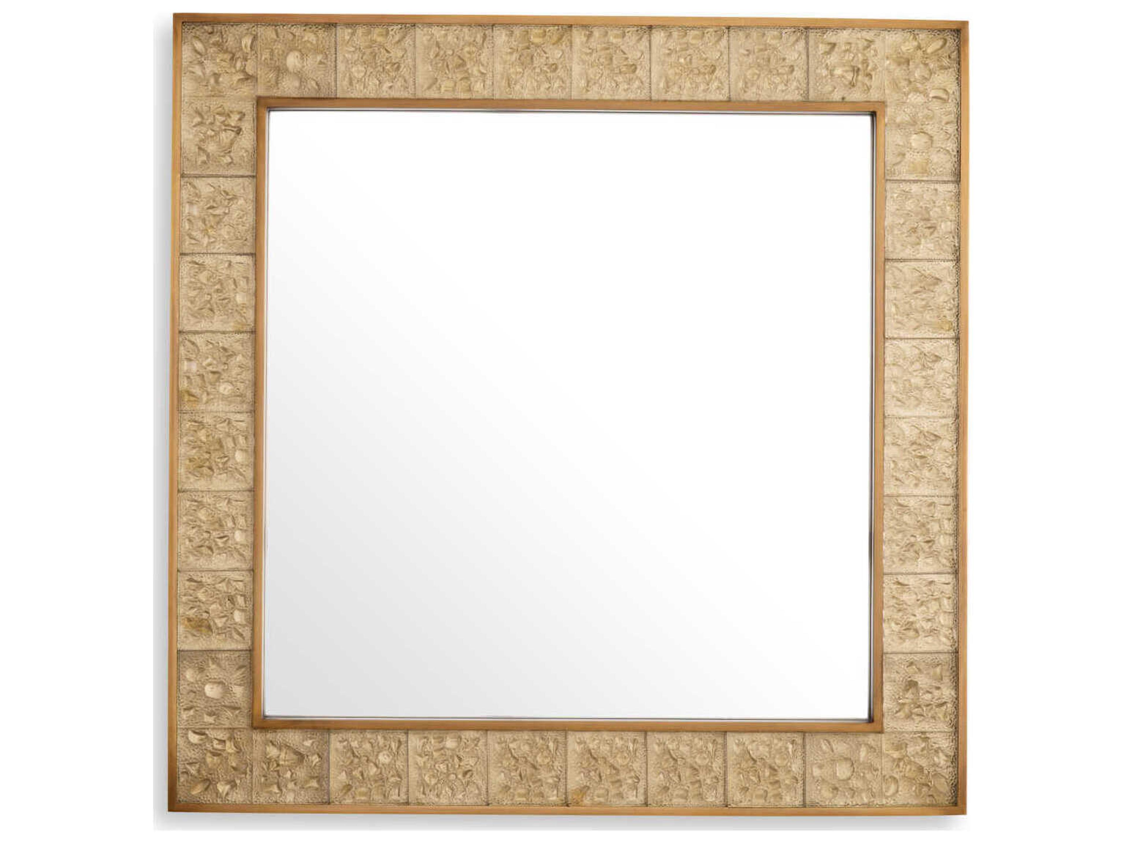 Eichholtz Mellot Square Vintage Brass Mirror