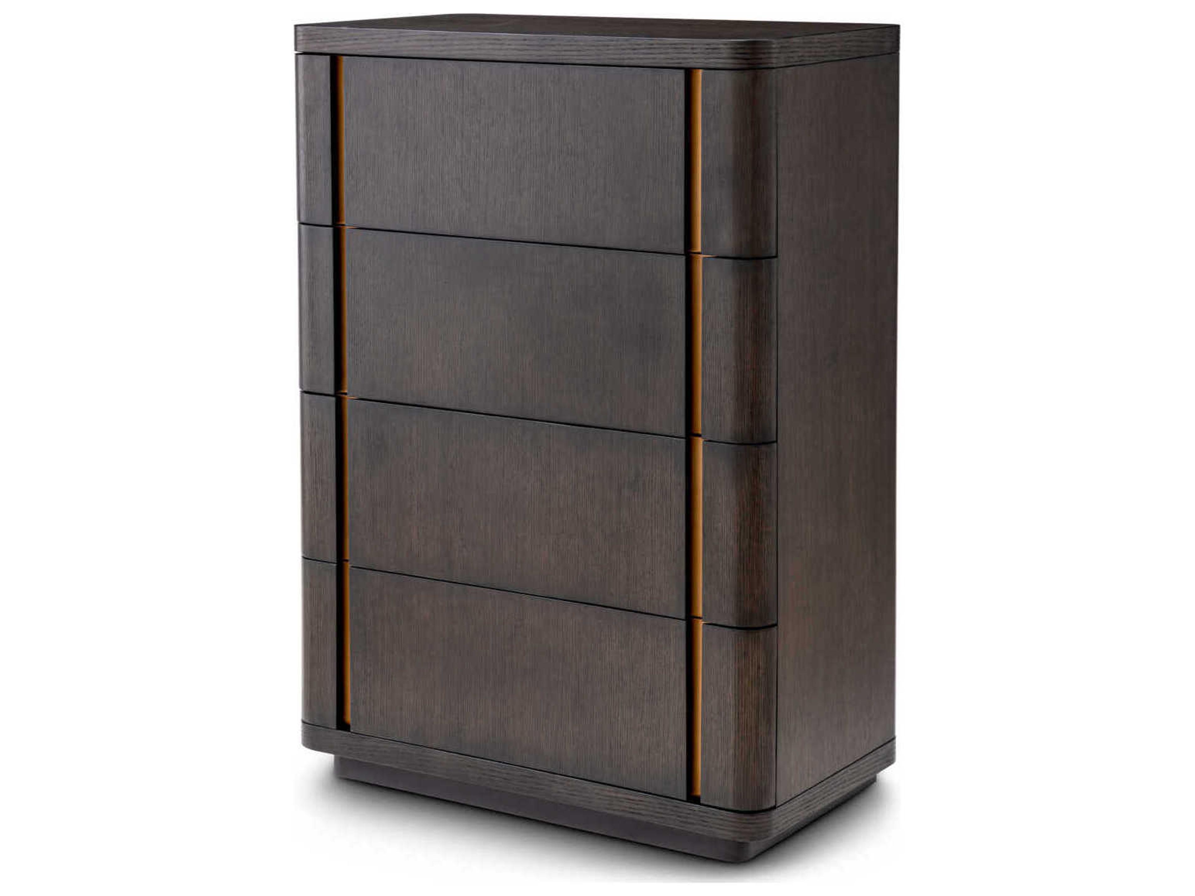 Eichholtz Dresser Modesto Tall Mocha Oak Veneer Drawer