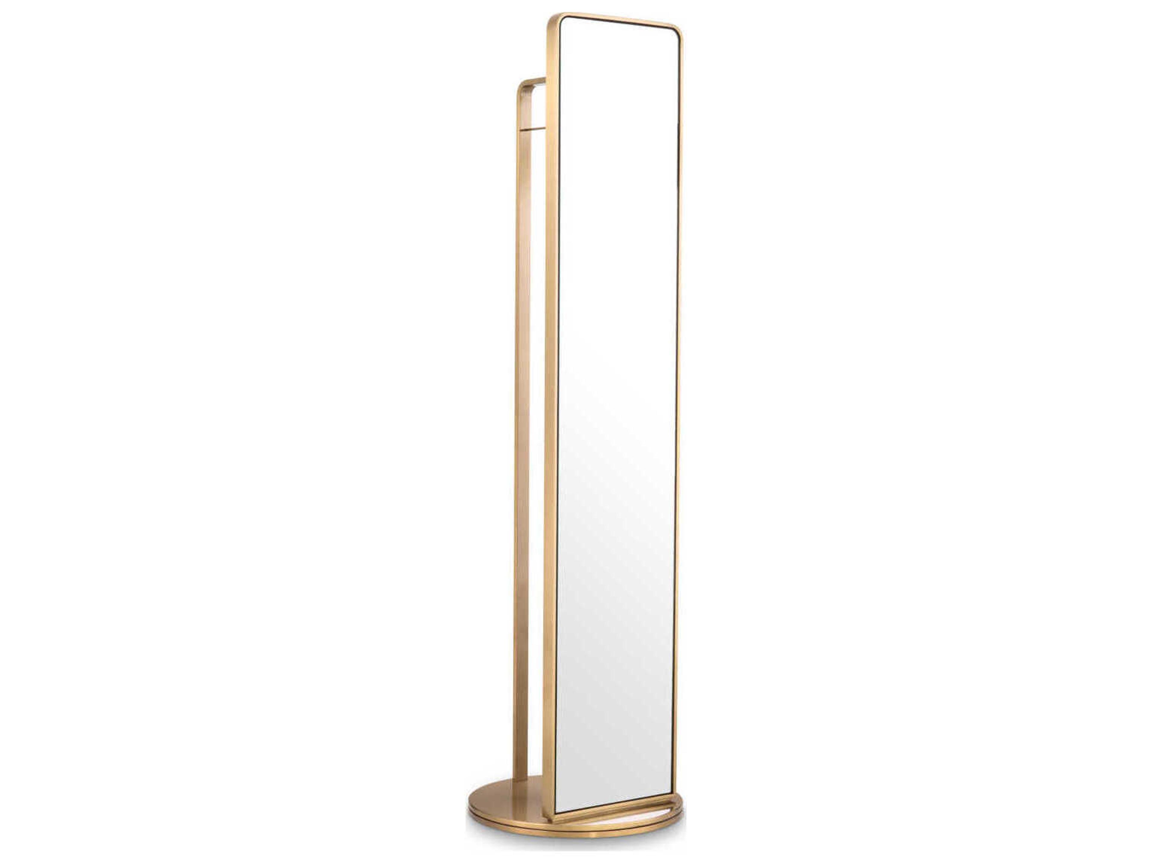 Eichholtz Mirror Novo With Coatrack Brushed Brass Floor