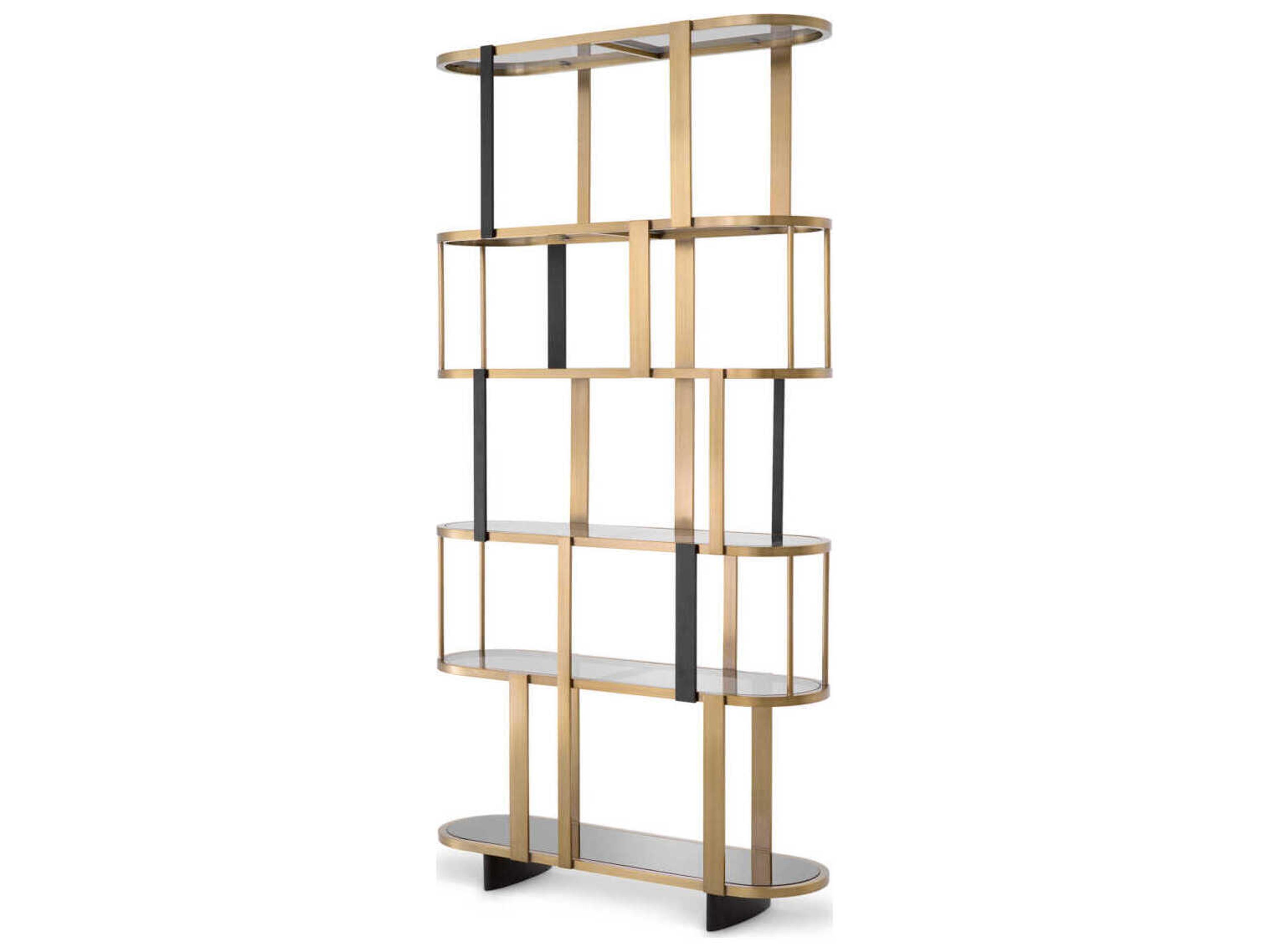 Eichholtz Clio Round Brushed Brass Cabinet