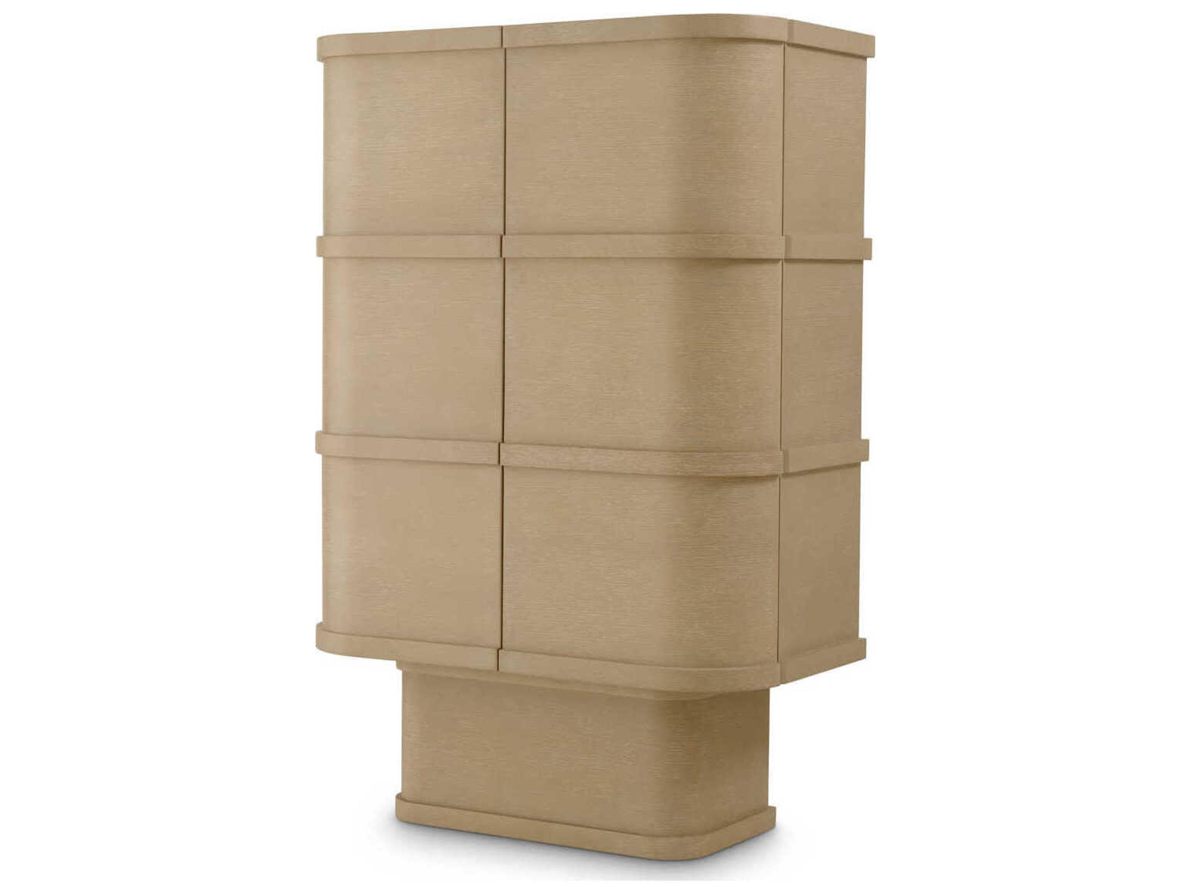 Eichholtz Cabana Washed Oak Veneer Bar Cabinet