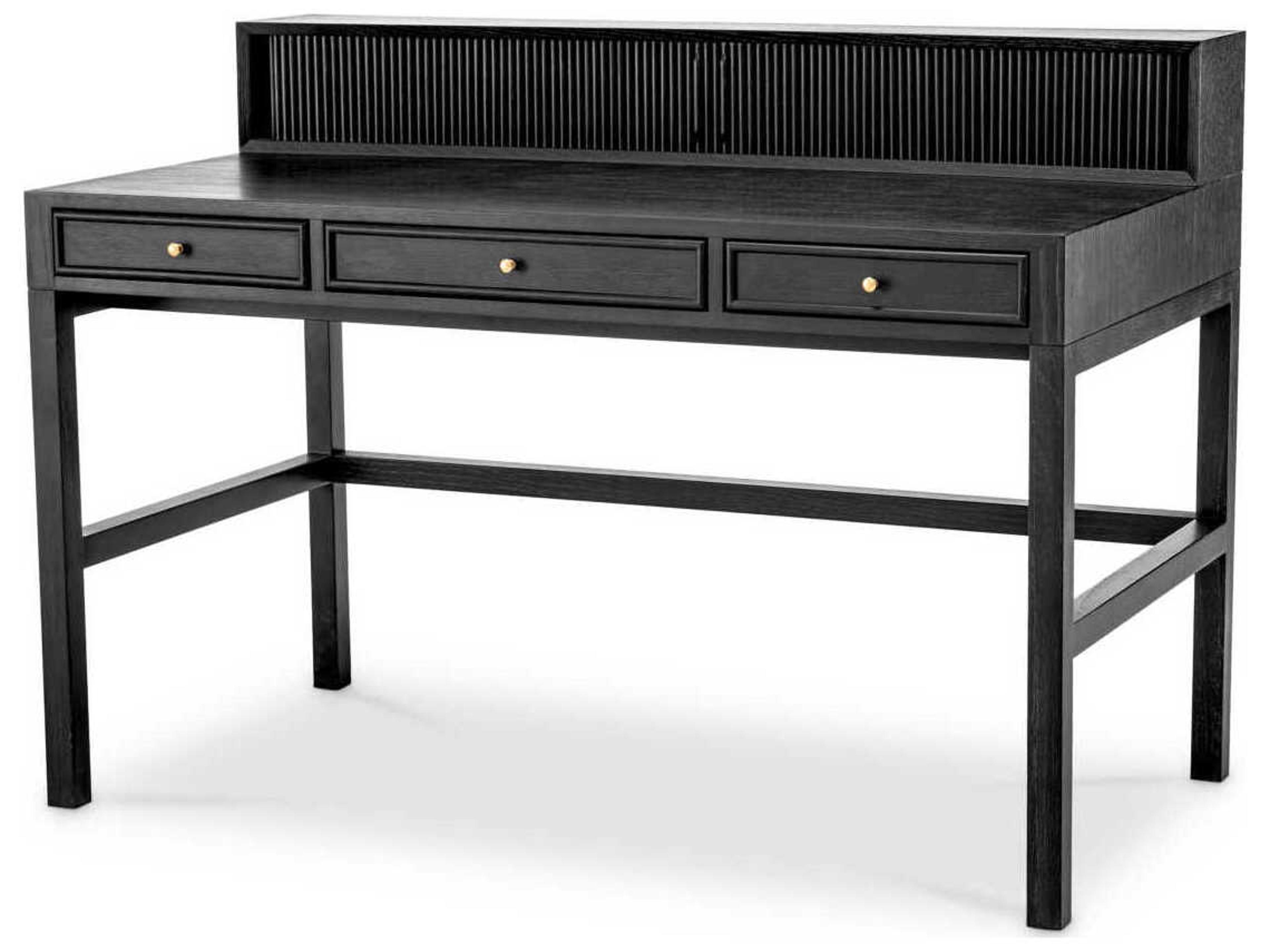 Eichholtz Otranto Charcoal Grey Oak Veneer Desk