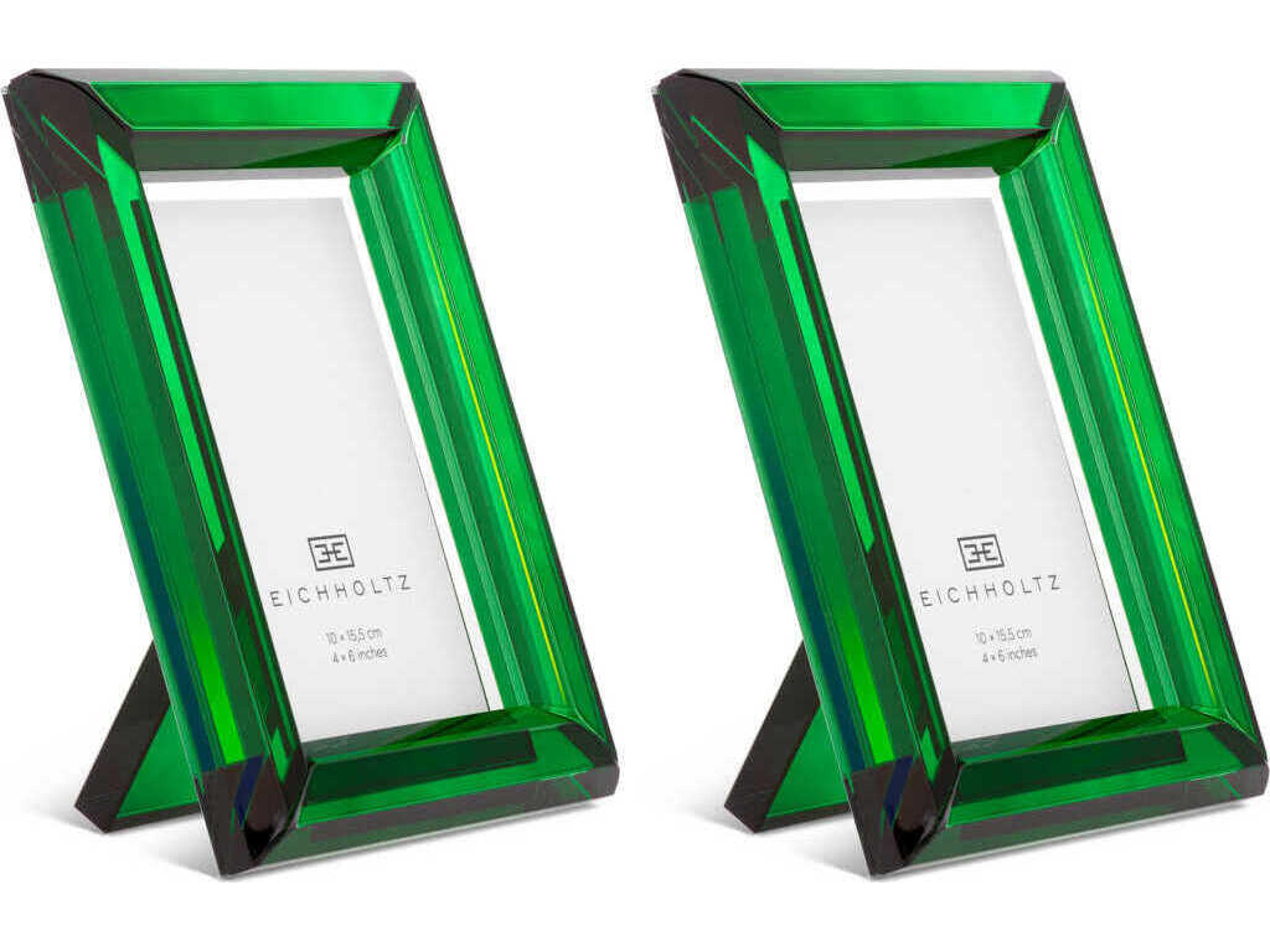 Eichholtz Theory S Green Crystal Glass Set of 2 Picture Frame