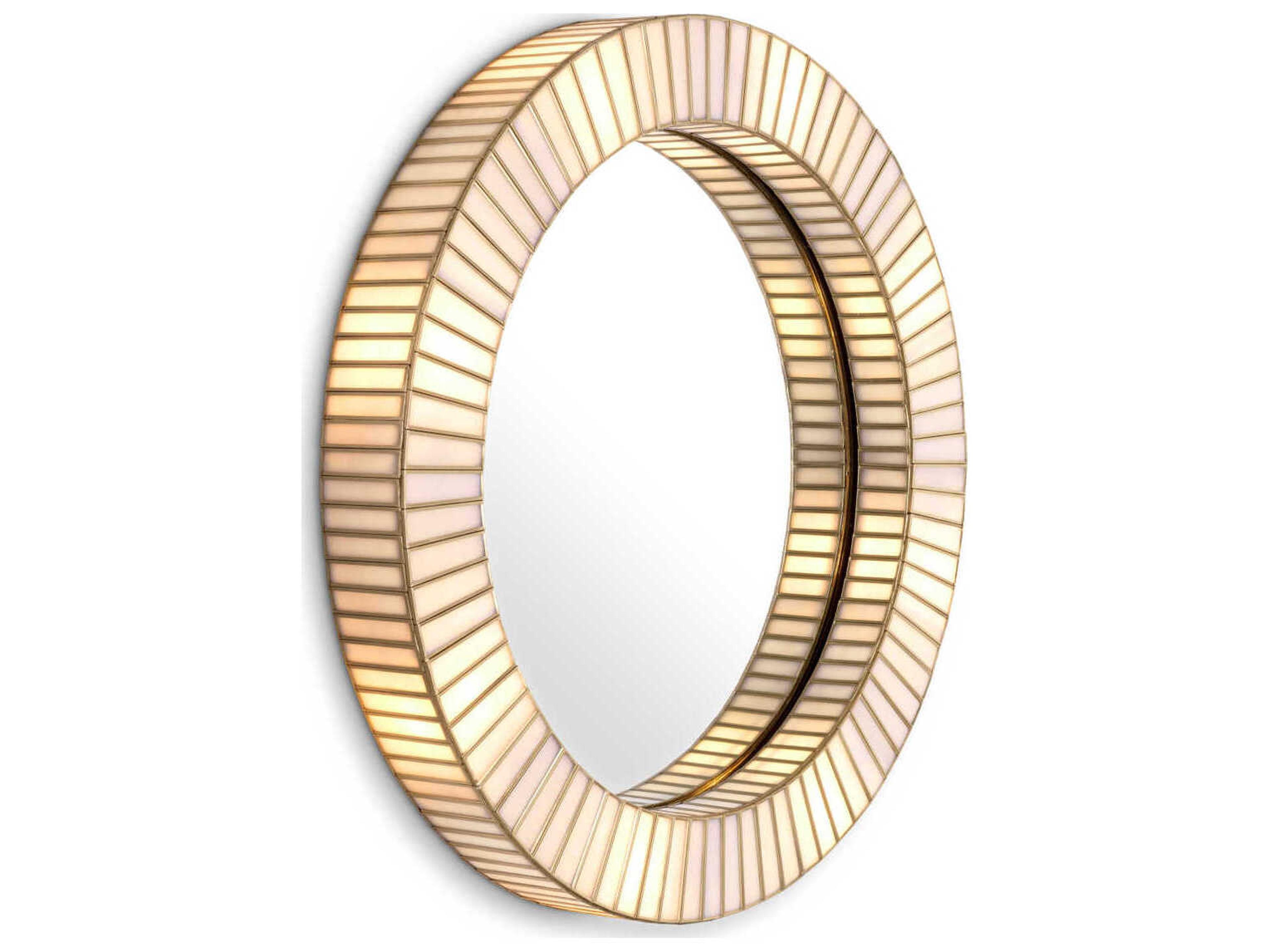 Eichholtz Monari With Light Antique Brass Mirror