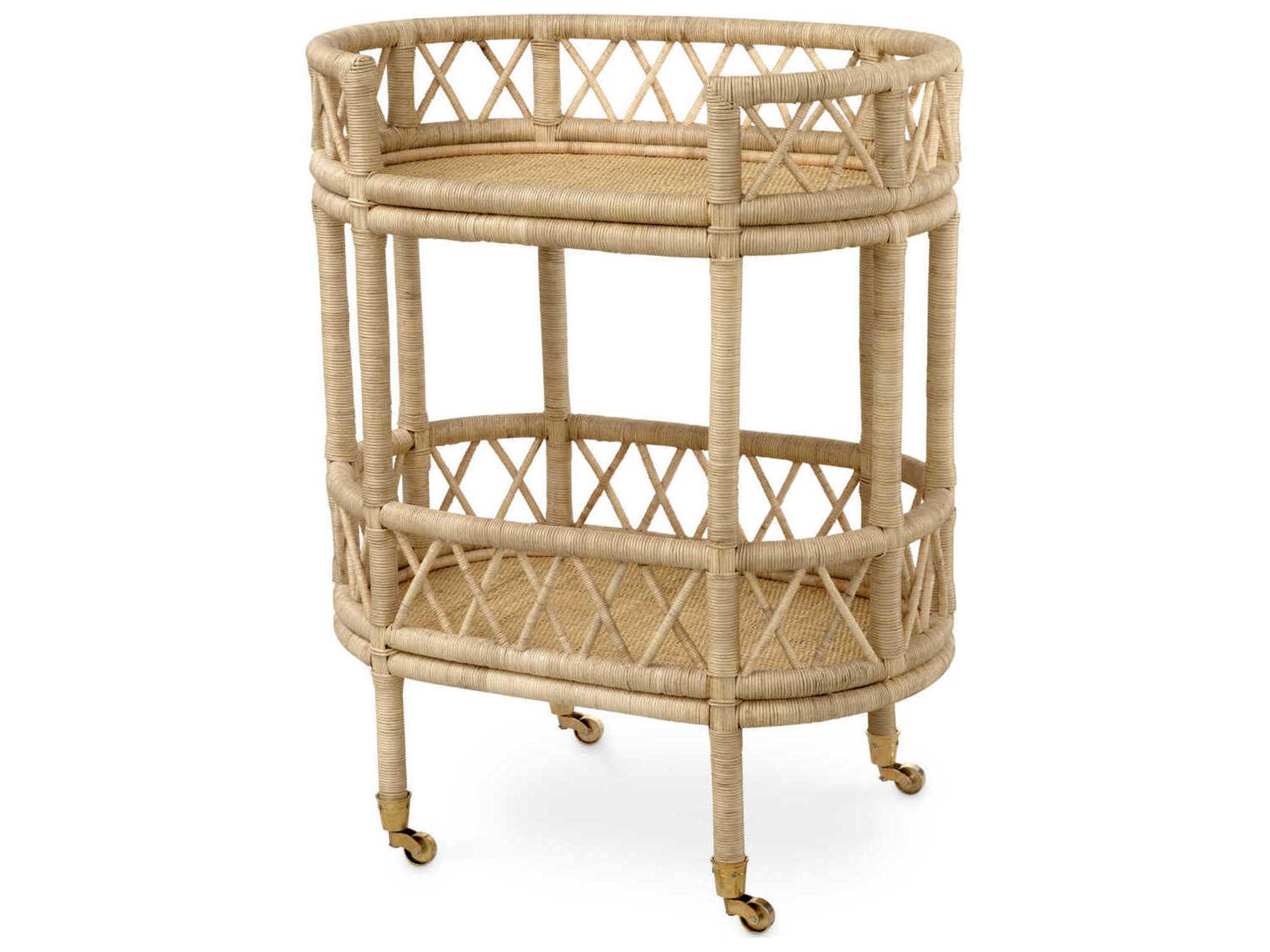 Eichholtz Dorini Natural Rattan Trolley