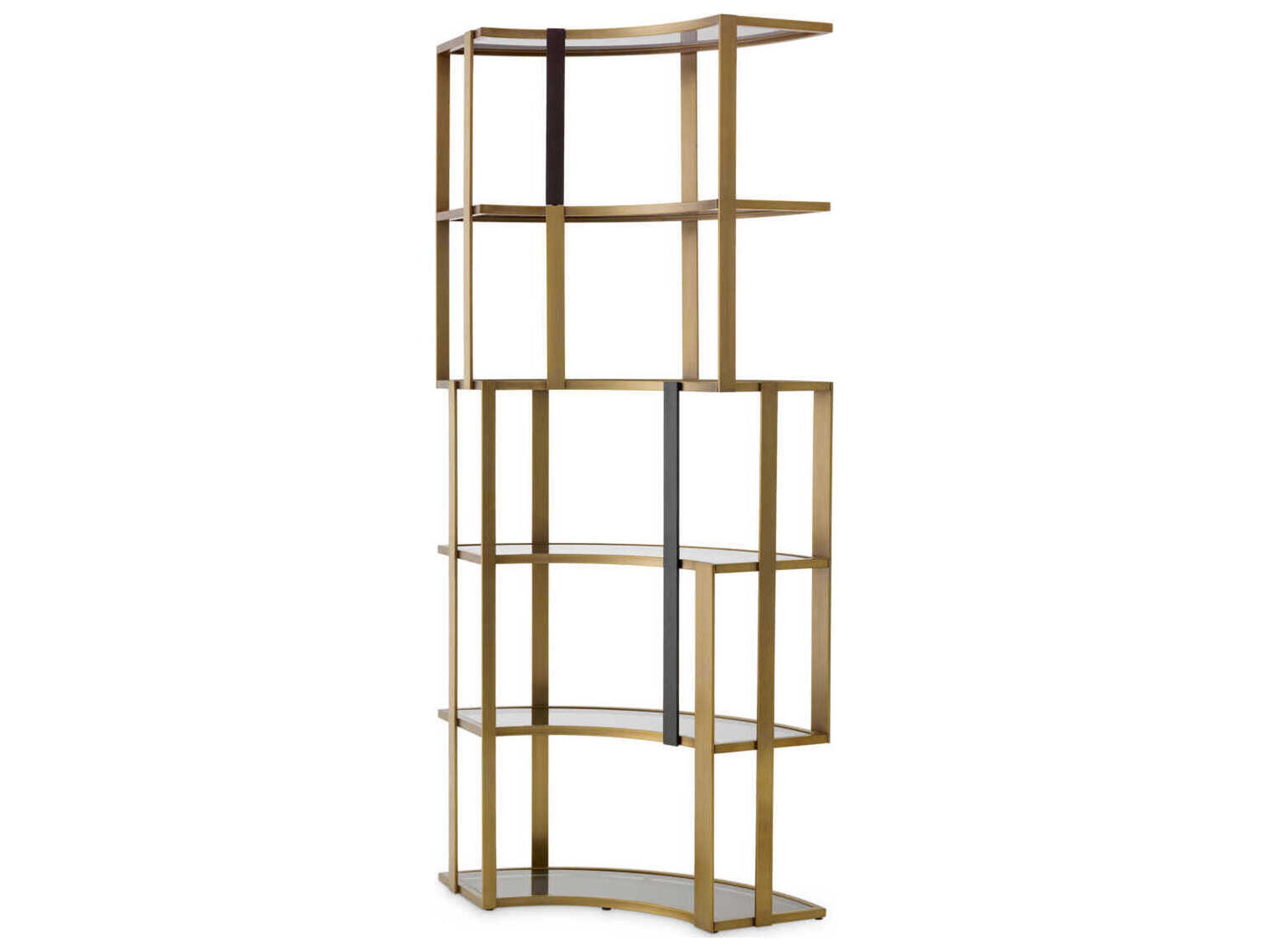 Eichholtz Clio Corner Brushed Brass Cabinet