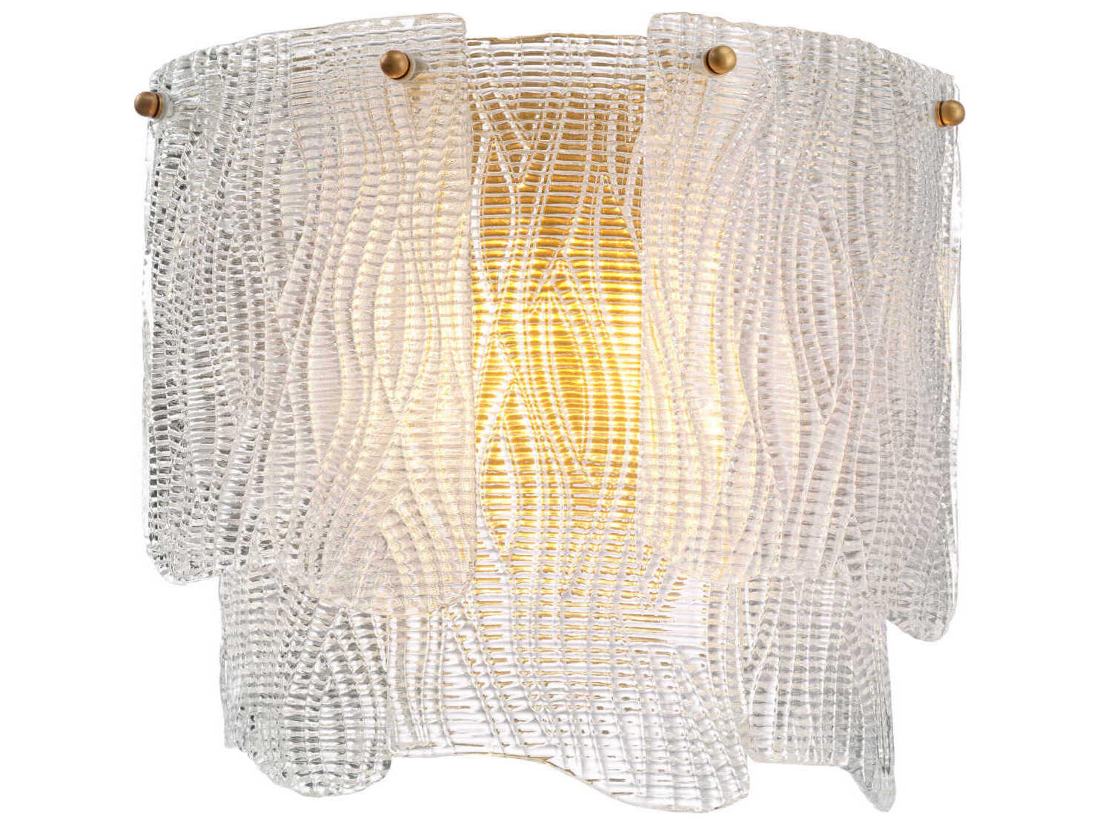 Eichholtz Asinara Clear Textured Glass Wall Lamp