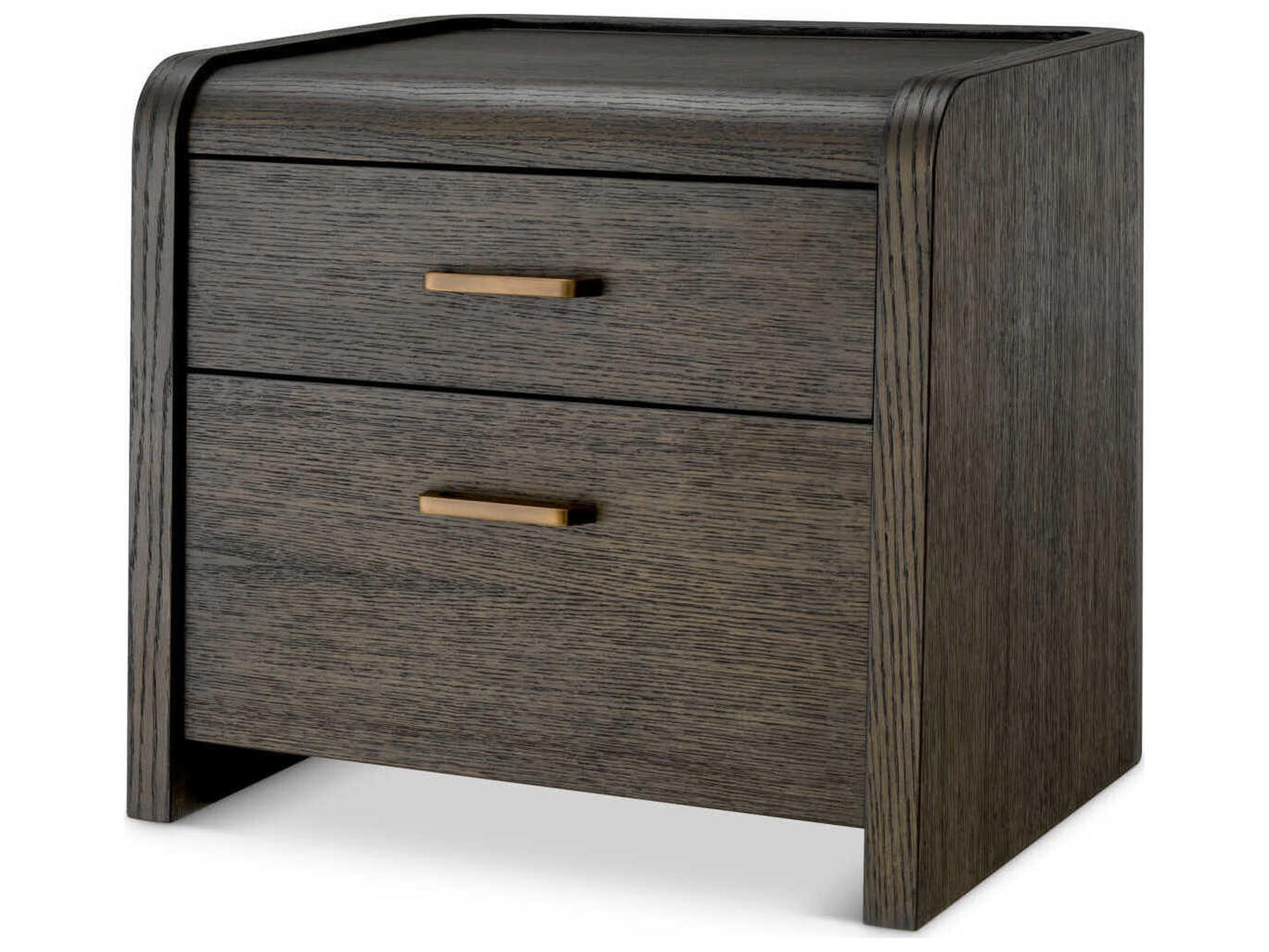 Eichholtz Joane Mocha Oak Oak Veneer Nightstand