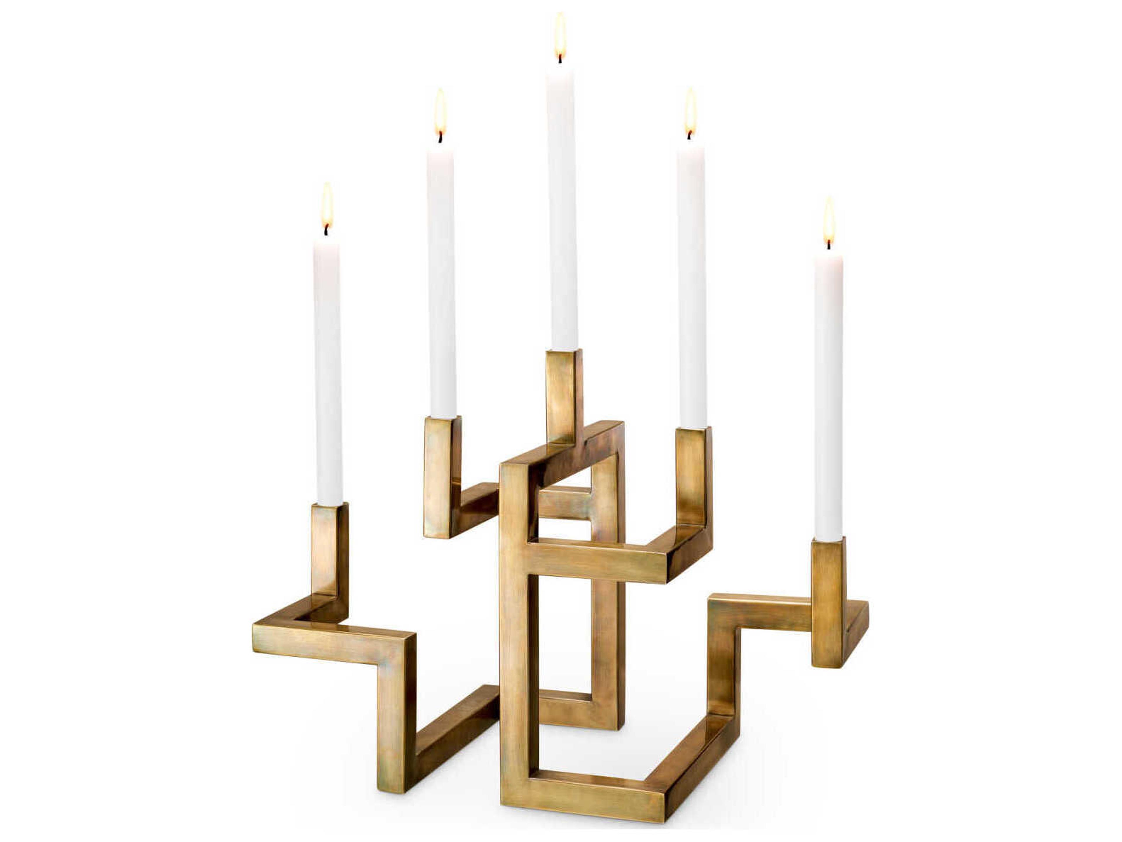 Eichholtz Skyline Vintage Brass Candle Holder