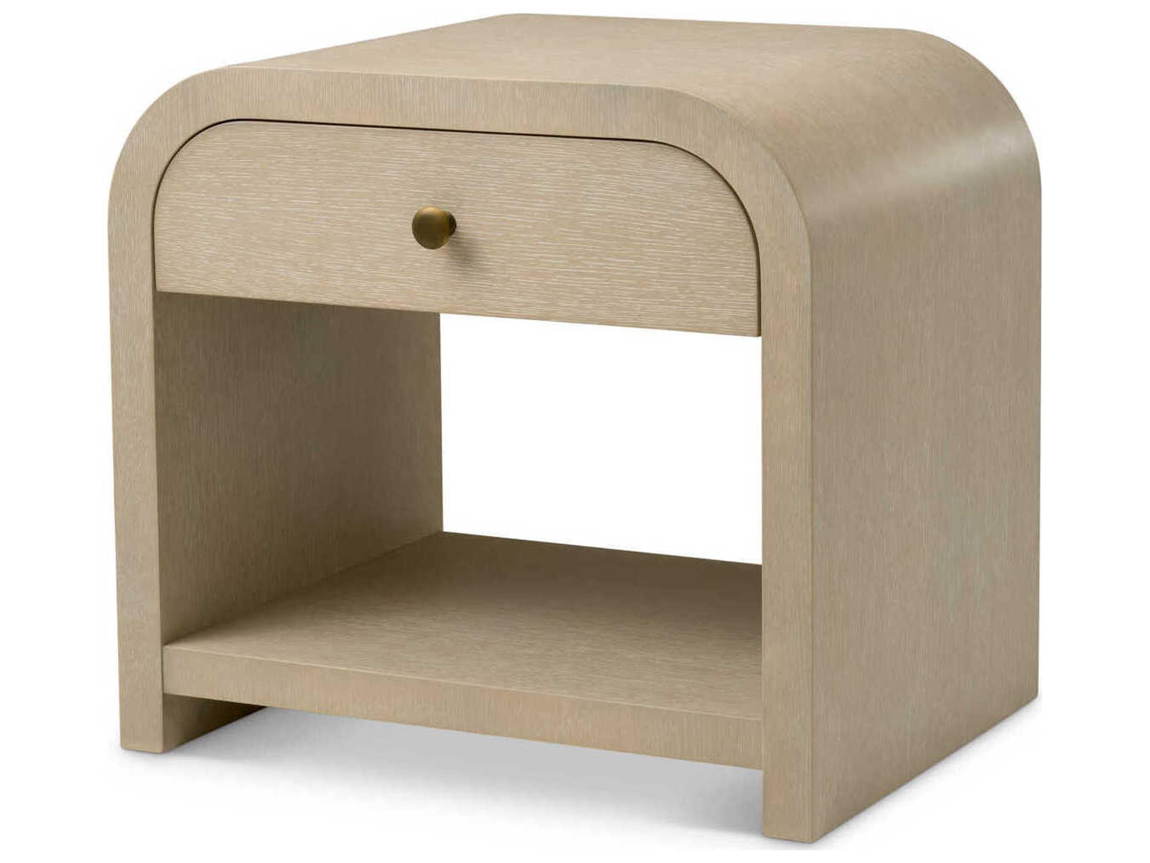 Eichholtz Rhodes Washed Oak Veneer Nightstand