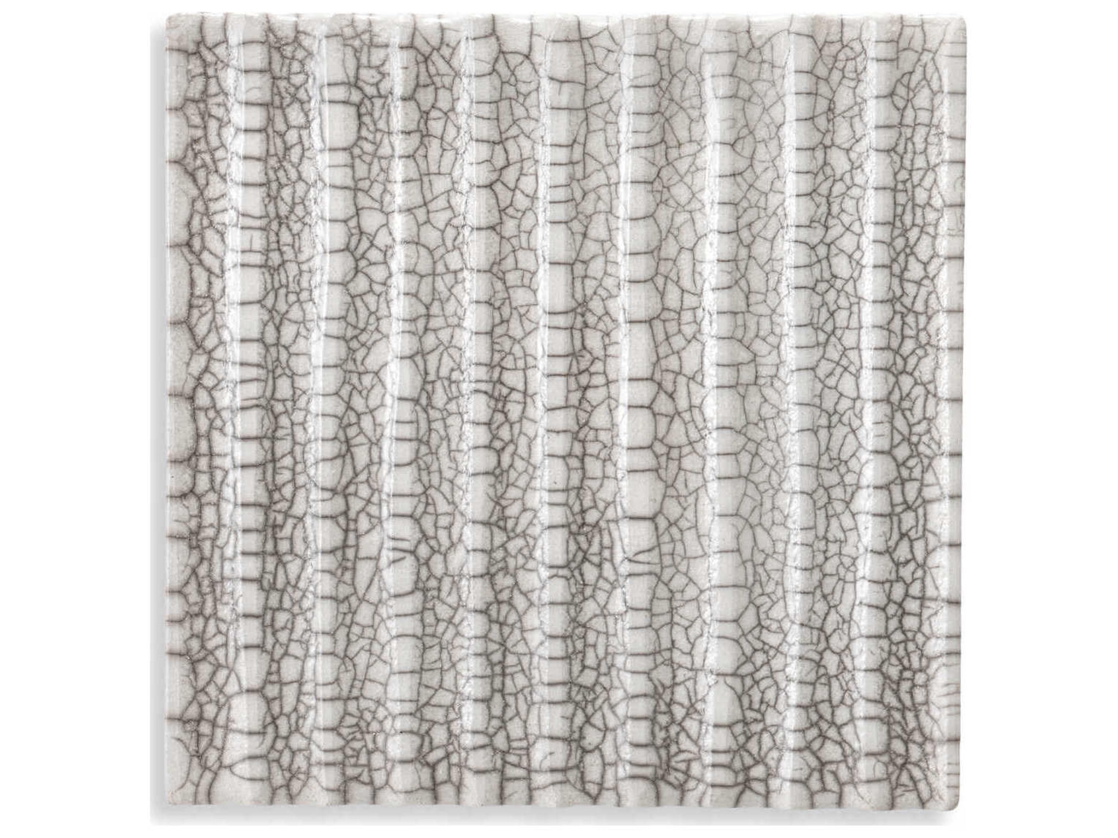 Eichholtz Division Straight Raku Ceramic Crackled White Wall Decoration