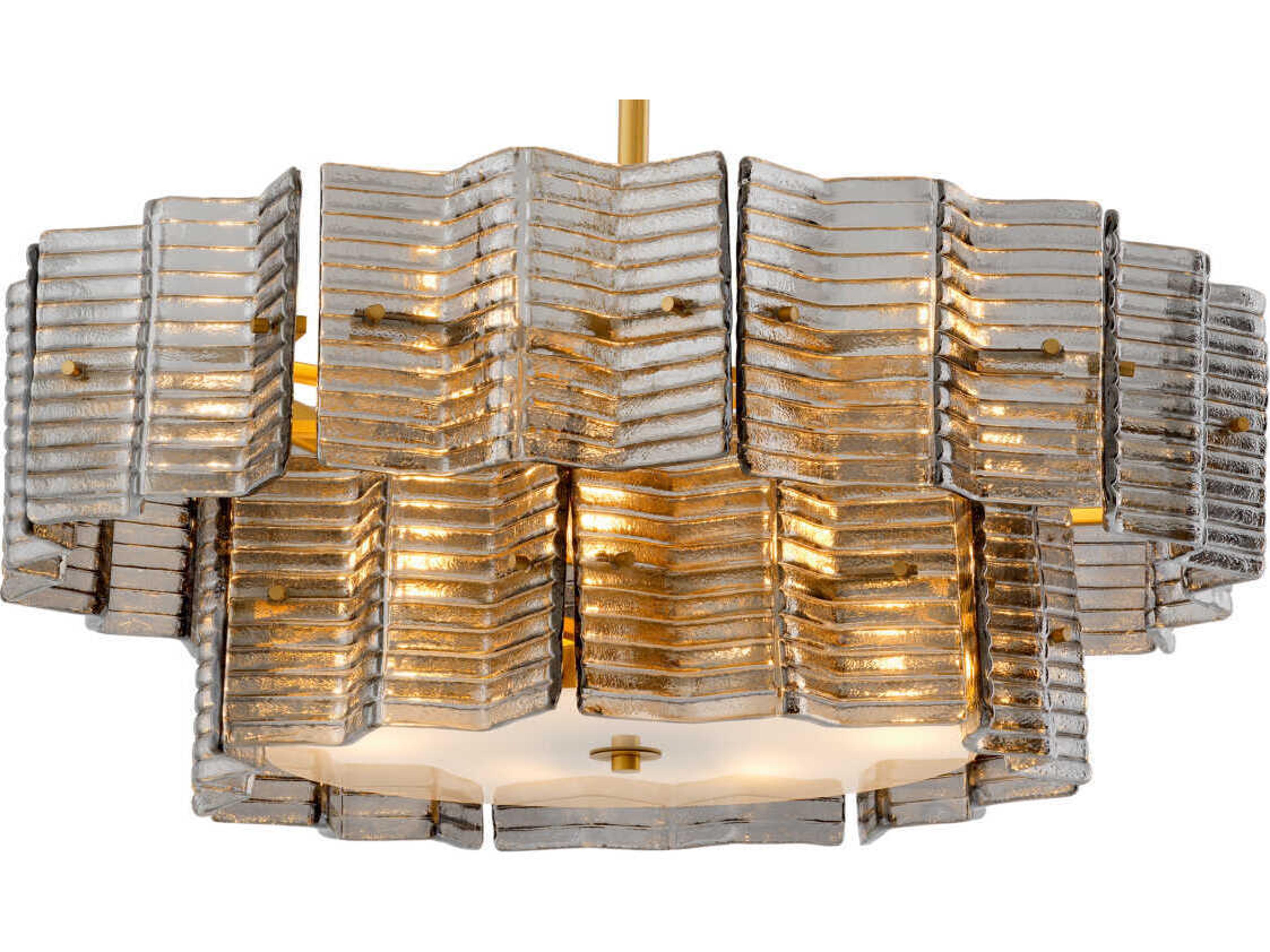 Eichholtz Silvano Smoke Glass Chandelier