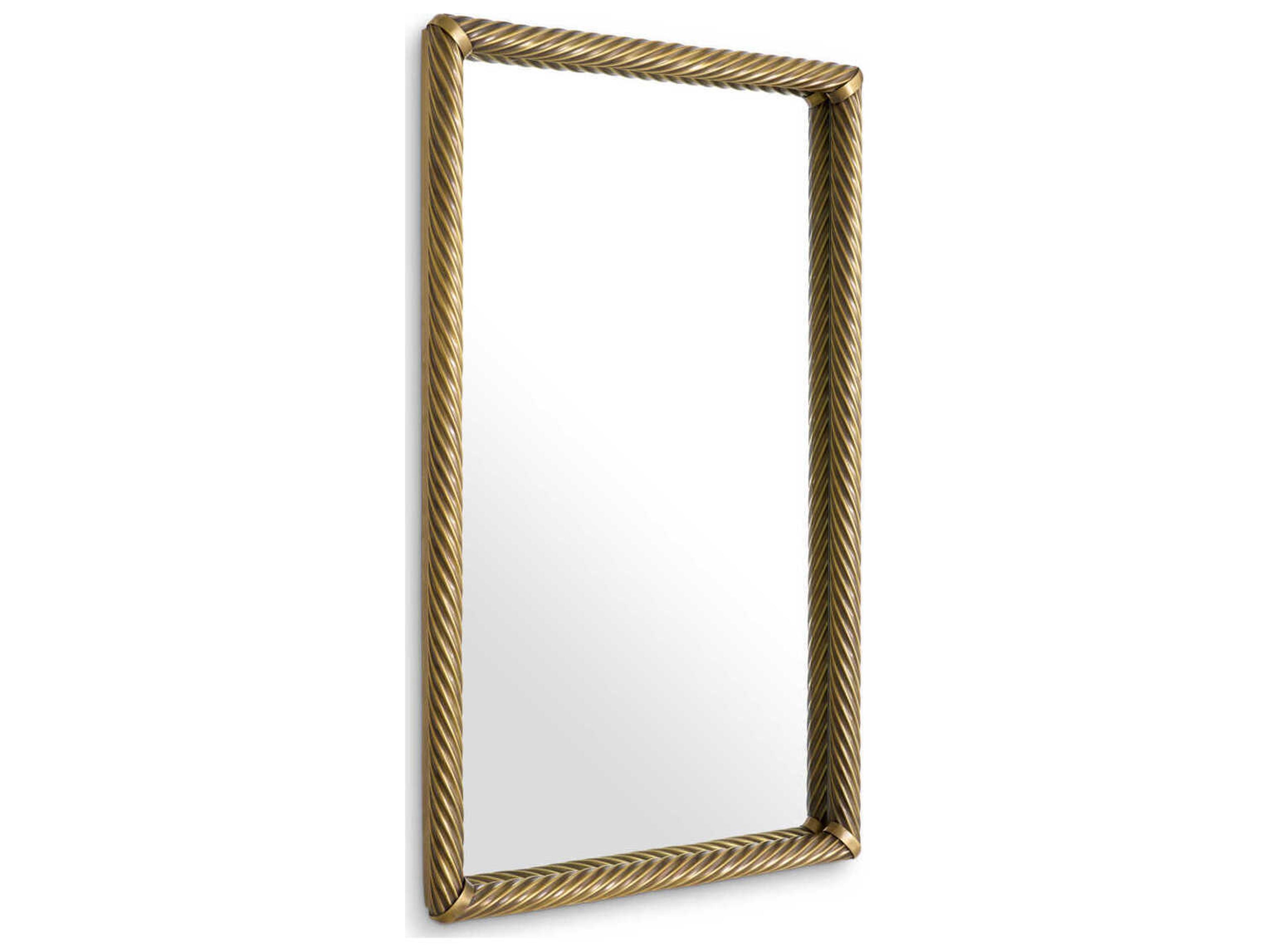 Eichholtz Salvi Rectangular Vintage Brass Mirror