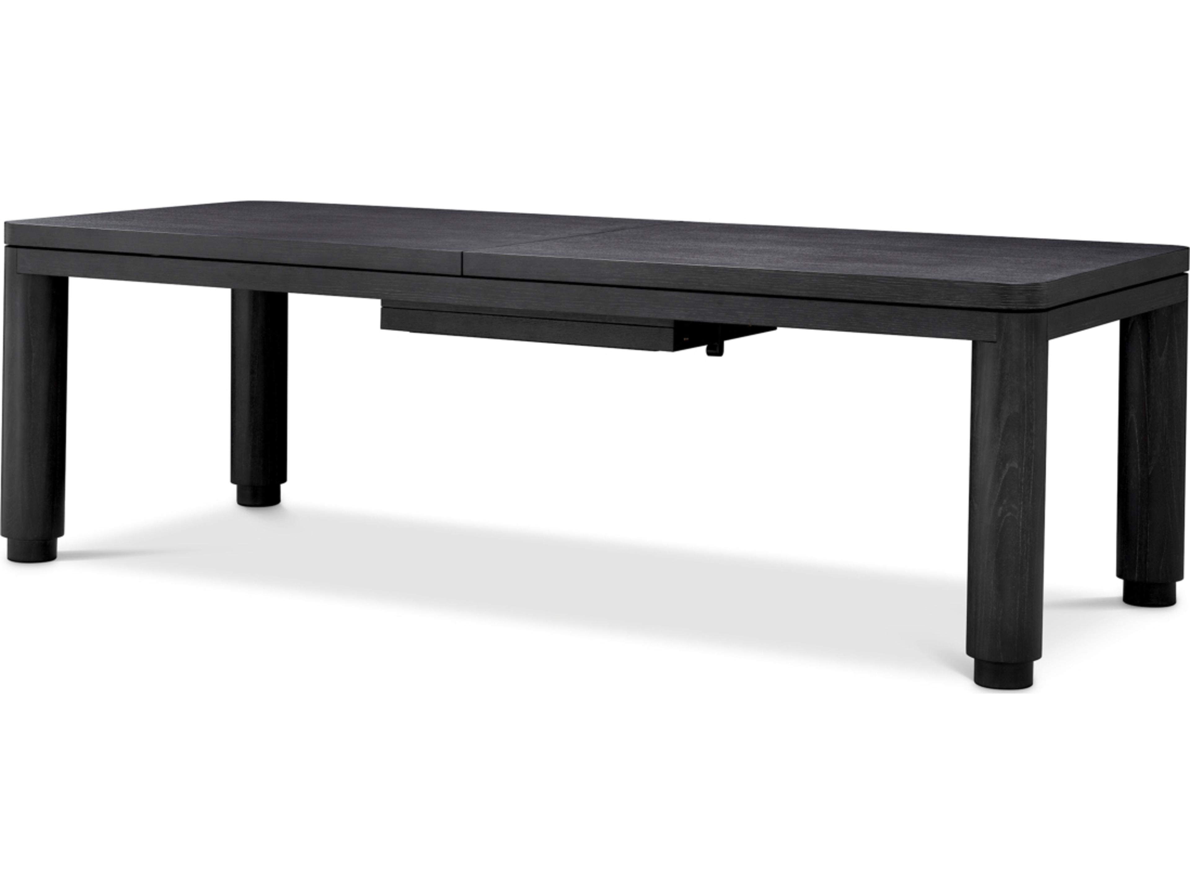 Eichholtz Rectangular Wood Charcoal Grey Oak Veneer Dining Table