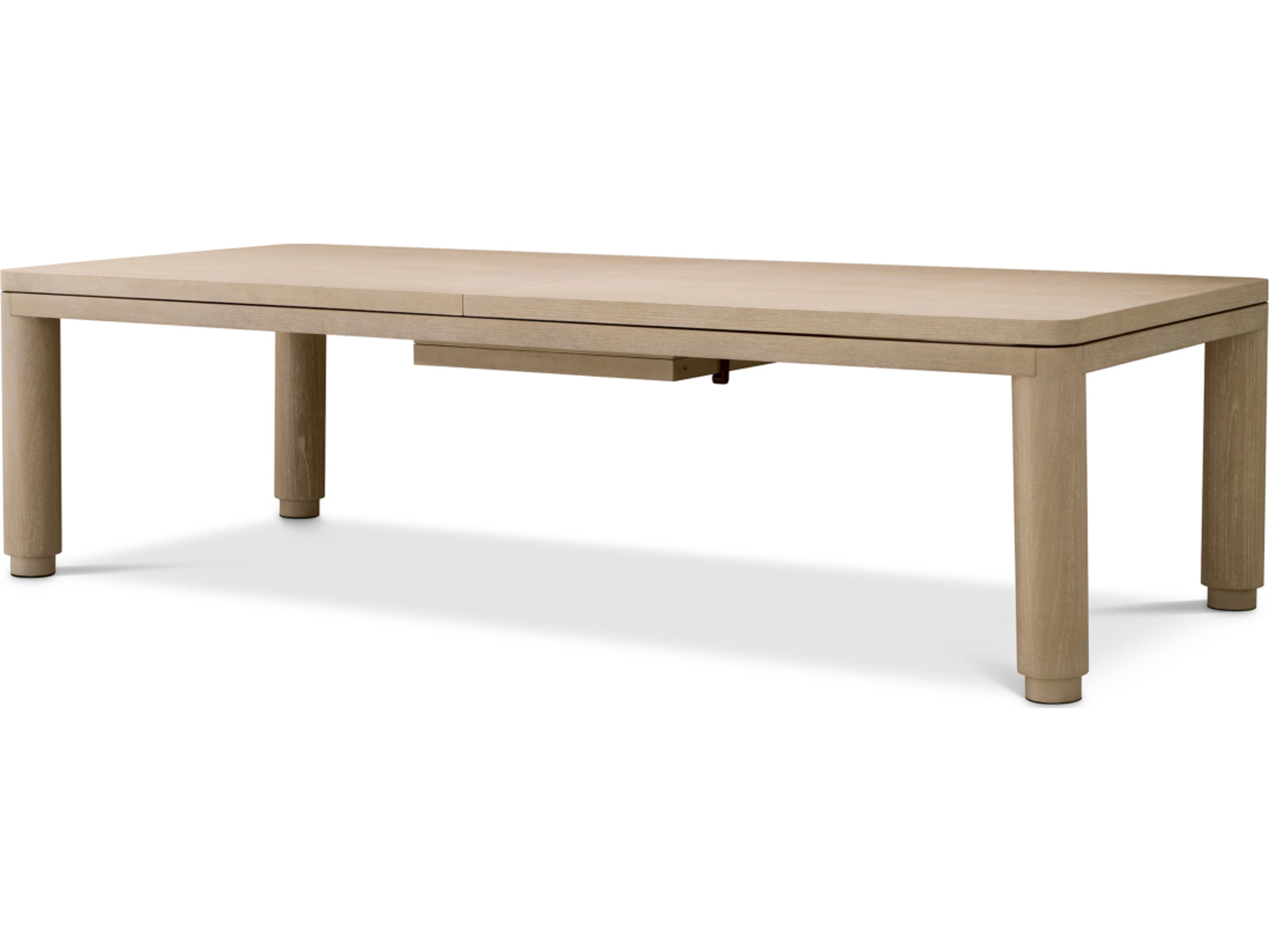 Eichholtz Rectangular Wood Washed Oak Veneer Dining Table