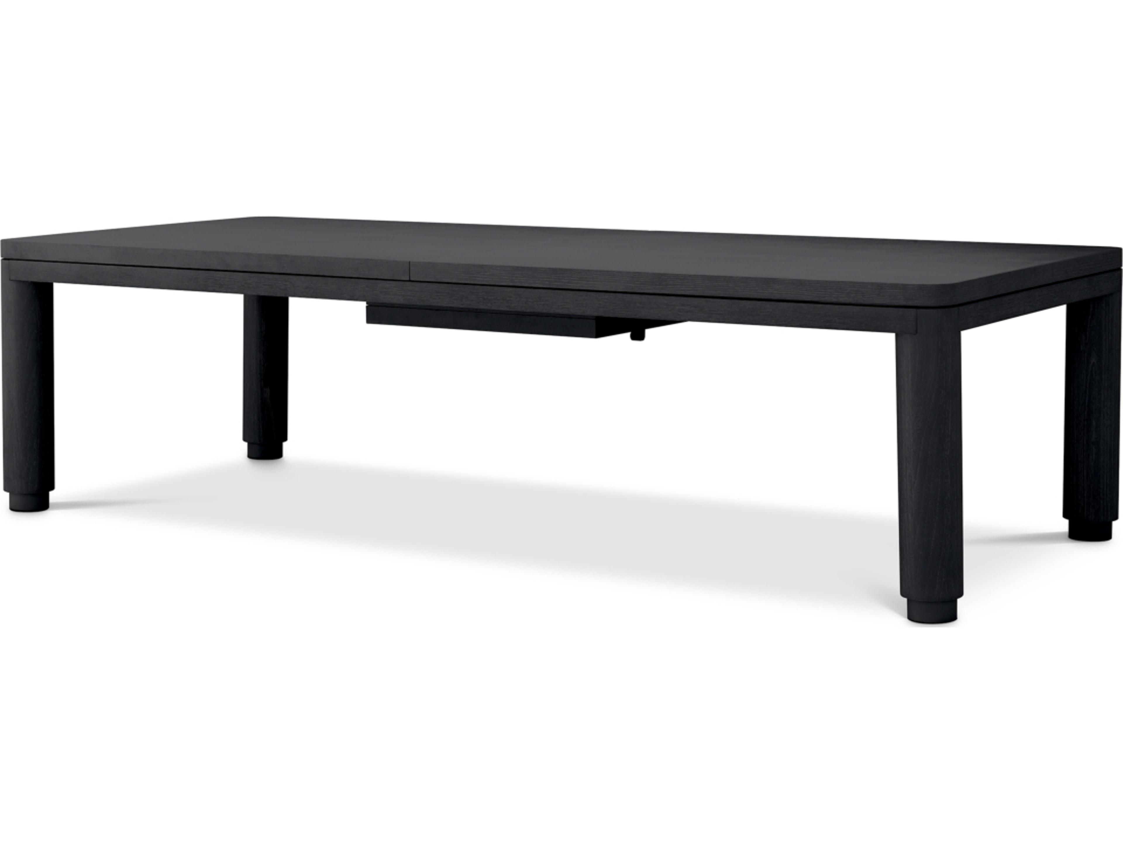 Eichholtz Rectangular Wood Charcoal Grey Oak Veneer Dining Table