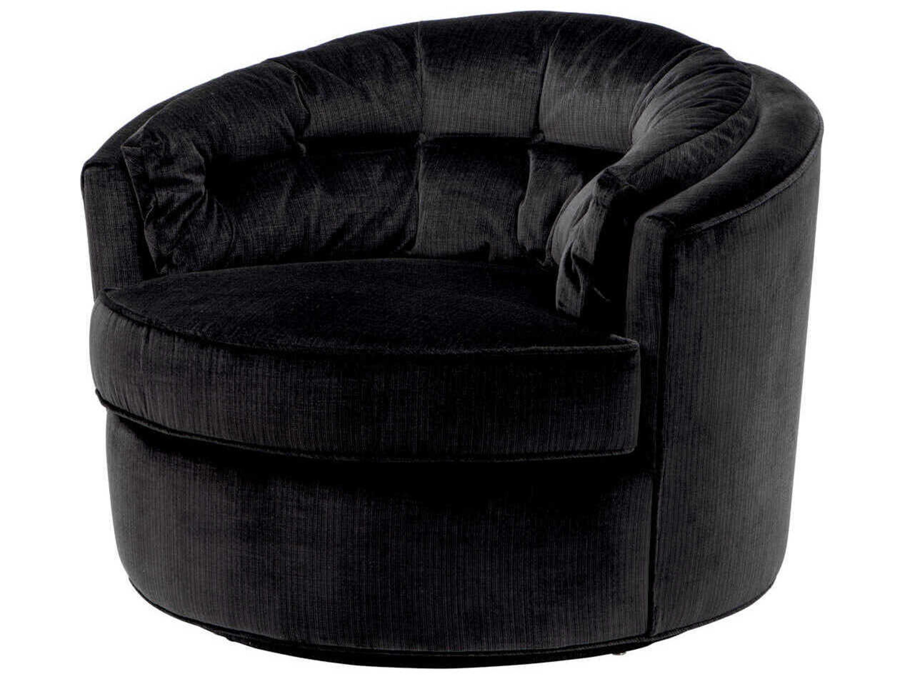 Eichholtz Recla Swivel Black Club Chair