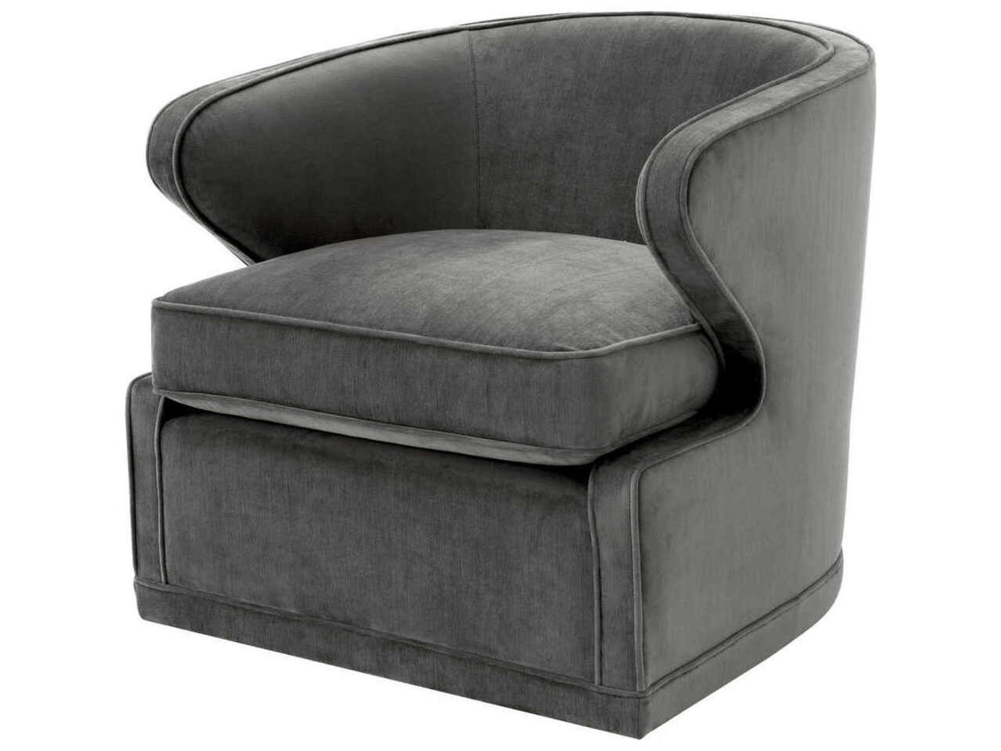Eichholtz Dorset Swivel Gray Accent Chair