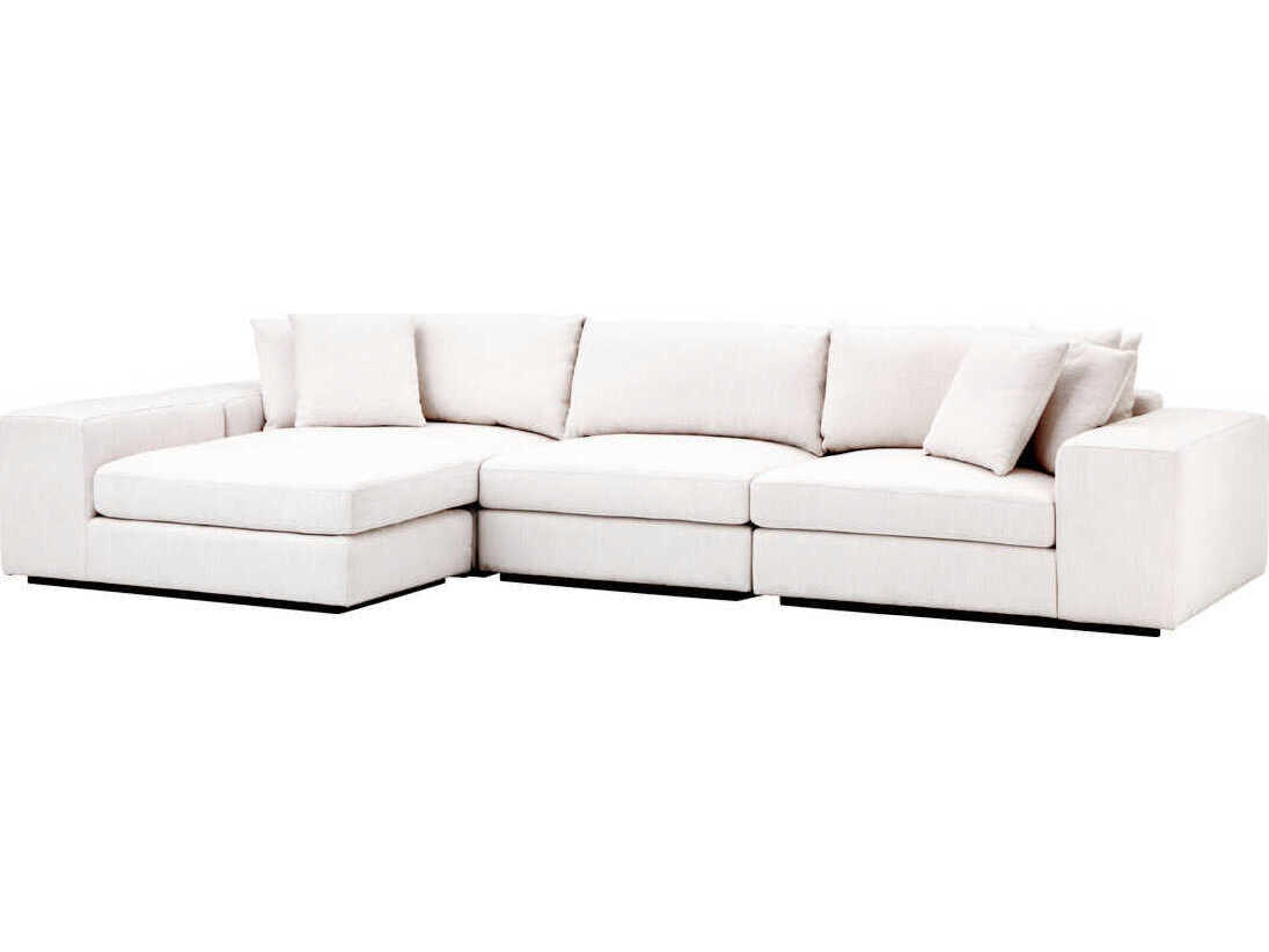 Eichholtz Vista Clarck Sand Black Base White Upholstered Modular