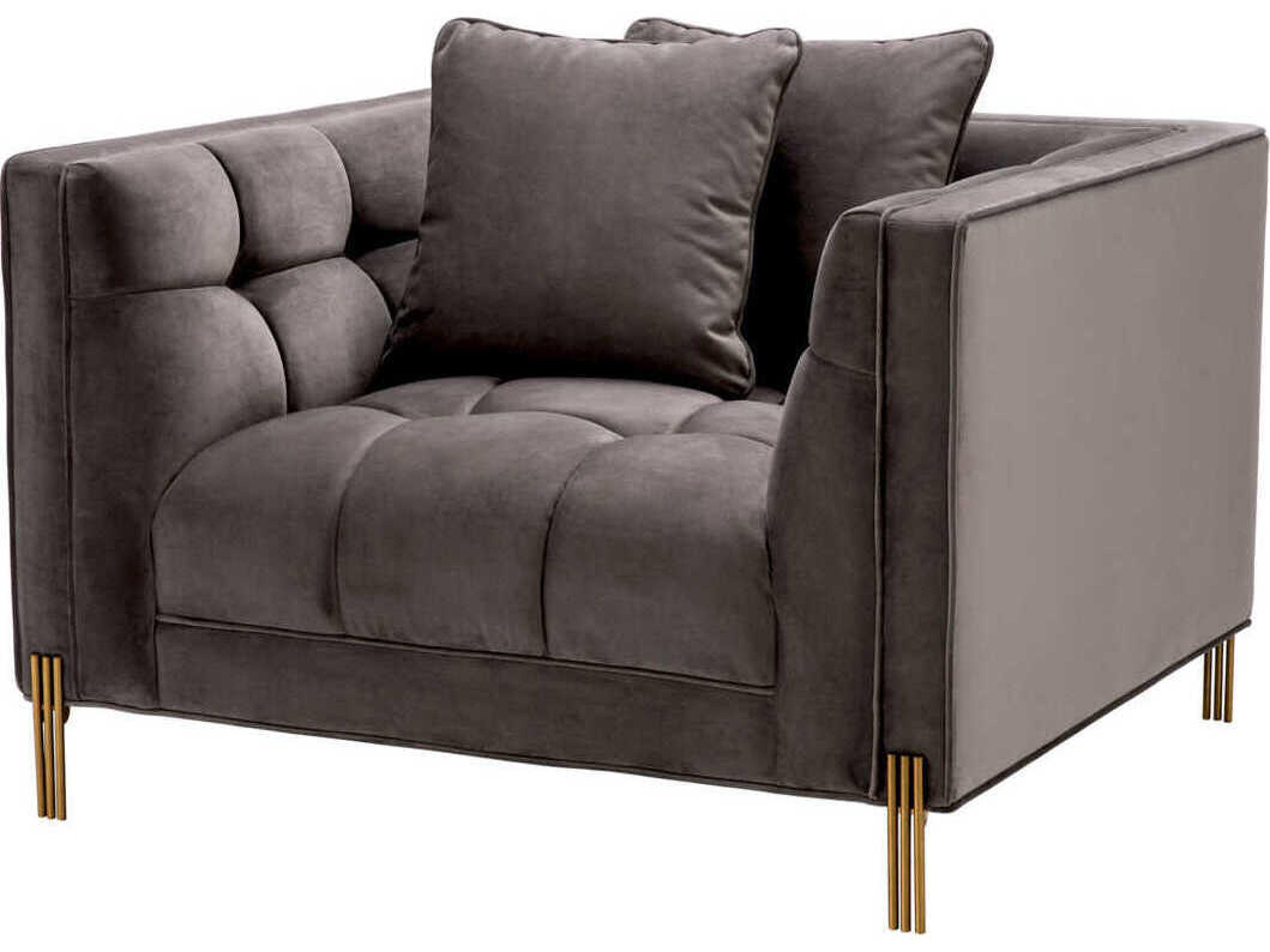 Eichholtz Sienna Gray Velvet Accent Chair
