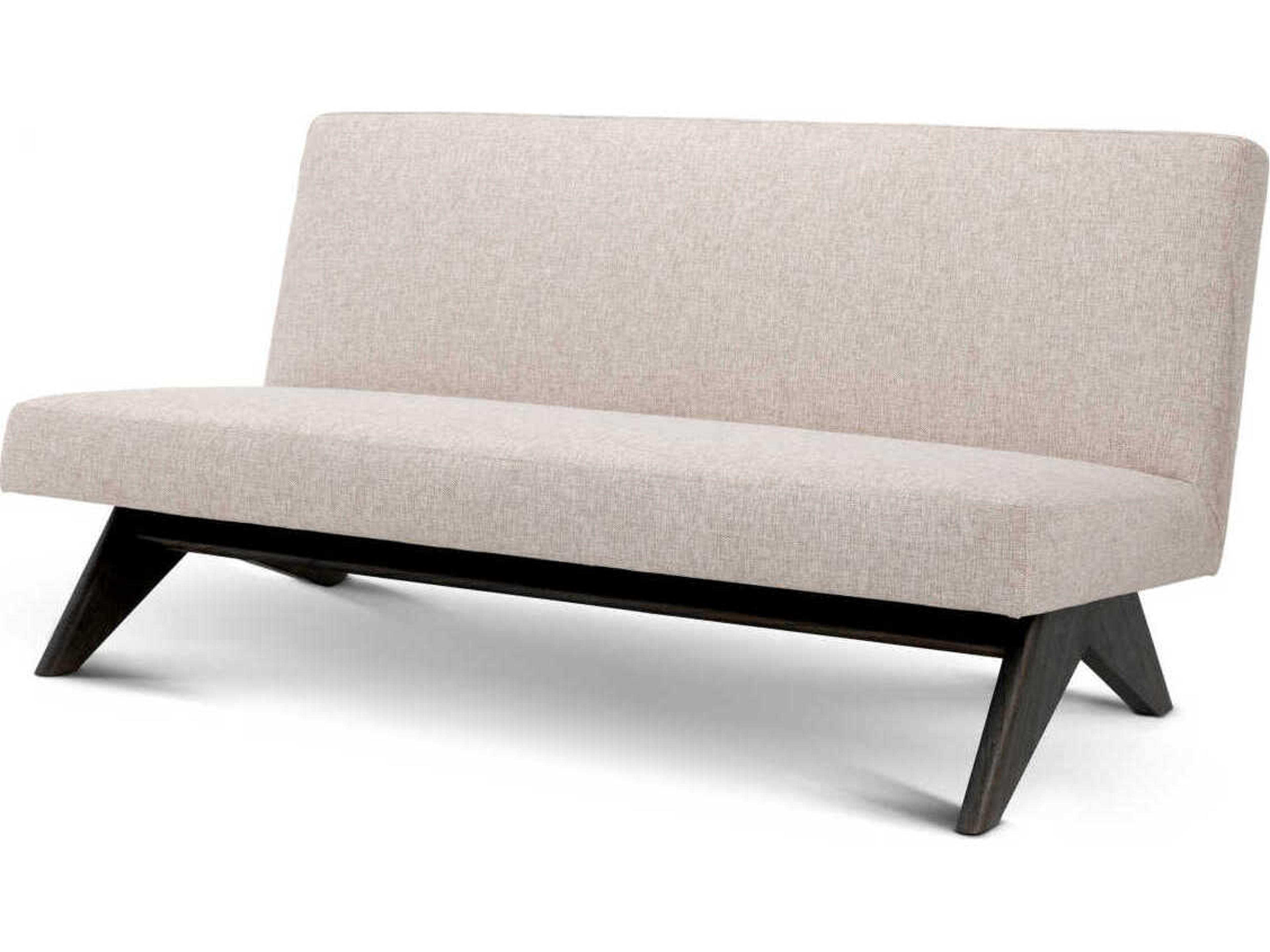 Eichholtz Erudit Loki Natural Brown Legs Beige Upholstered Sofa