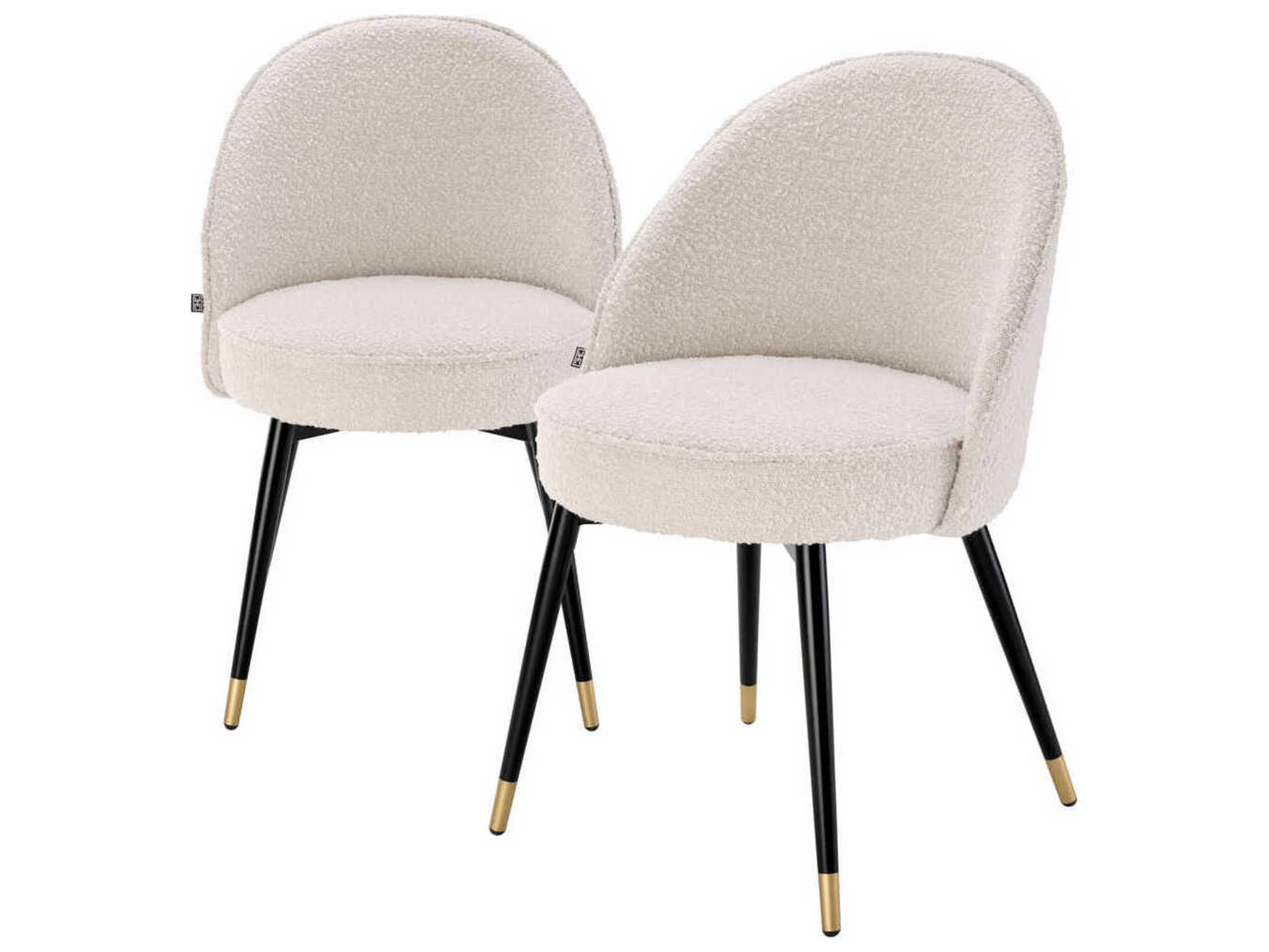 Eichholtz Cooper Black Upholstered Armless Dining Chair Set of 2