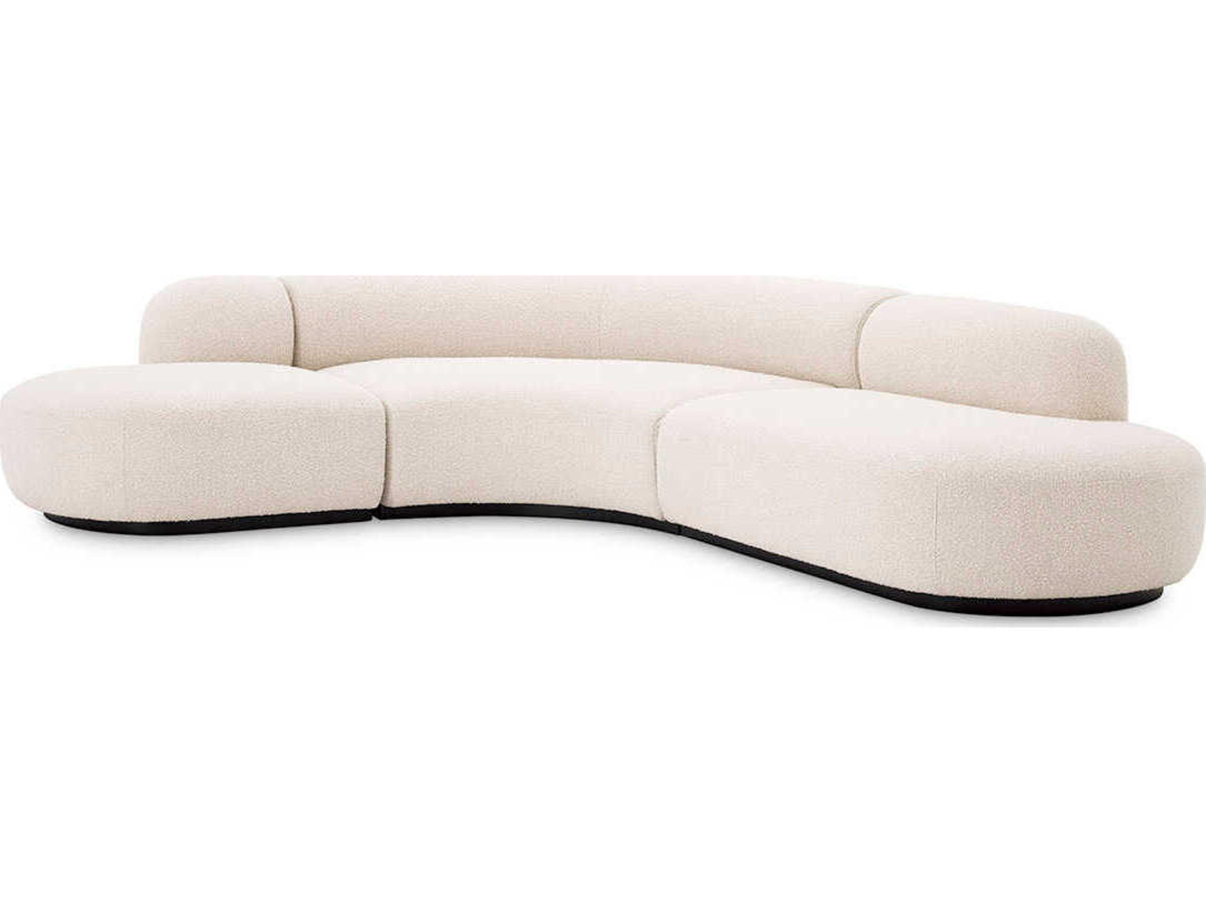 Eichholtz Bjorn Boucle Cream Black Base Upholstered Modular