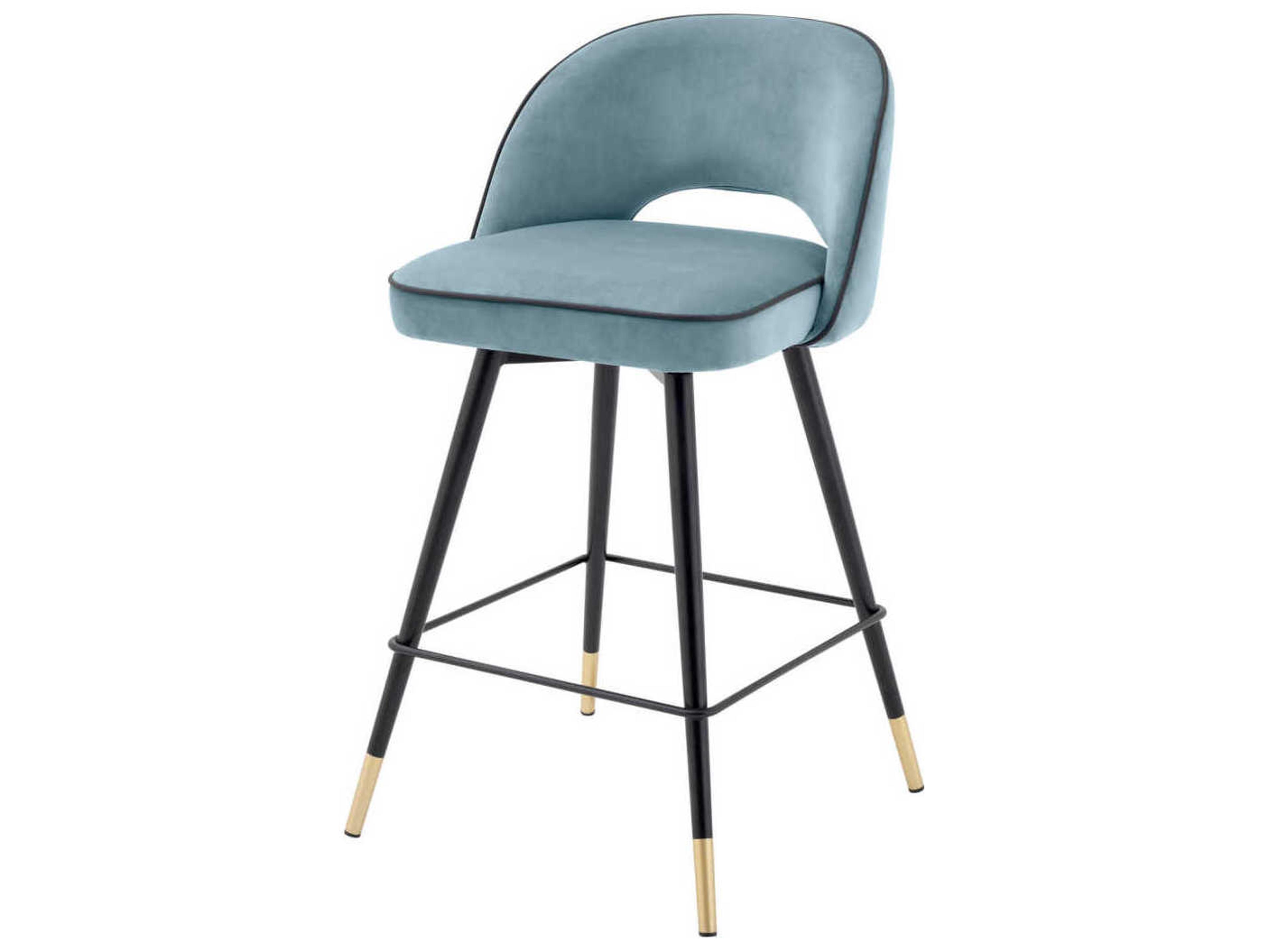 Eichholtz Cliff Upholstered Swivel Counter Stool Set of 2