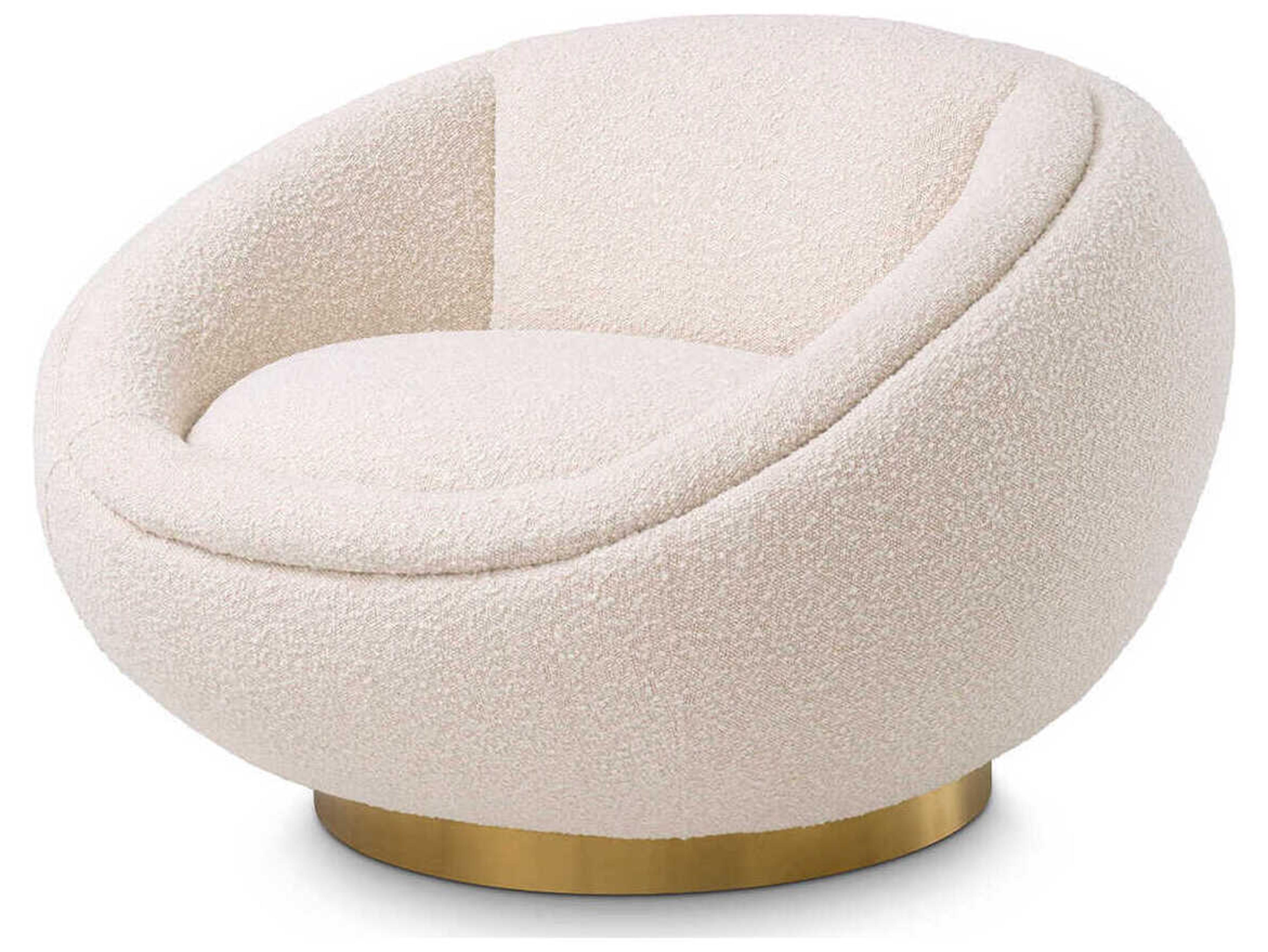 Eichholtz Bollinger Swivel Cream Accent Chair