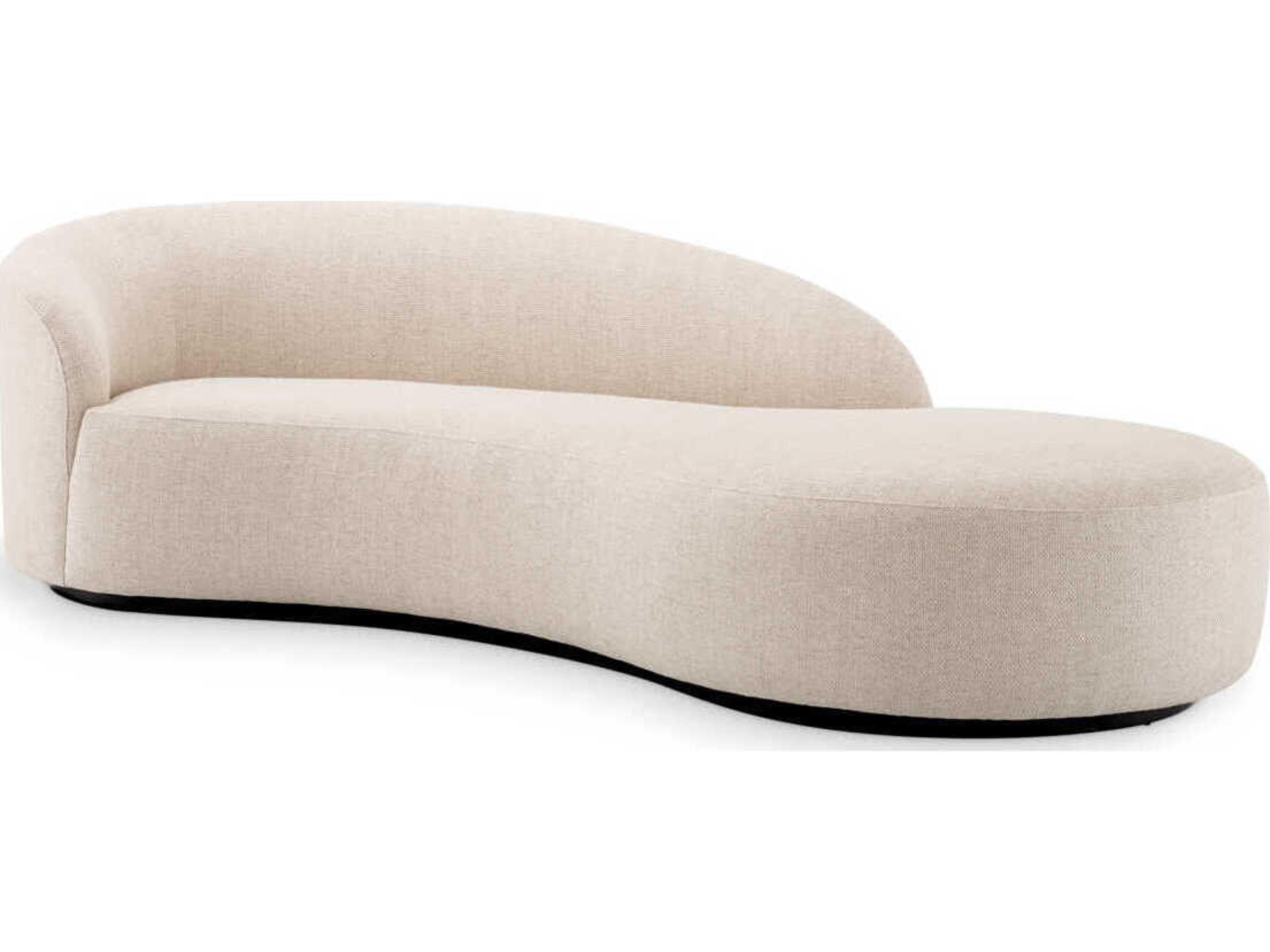 Eichholtz Bernd Pausa Natural Black Base Beige Upholstered Sofa