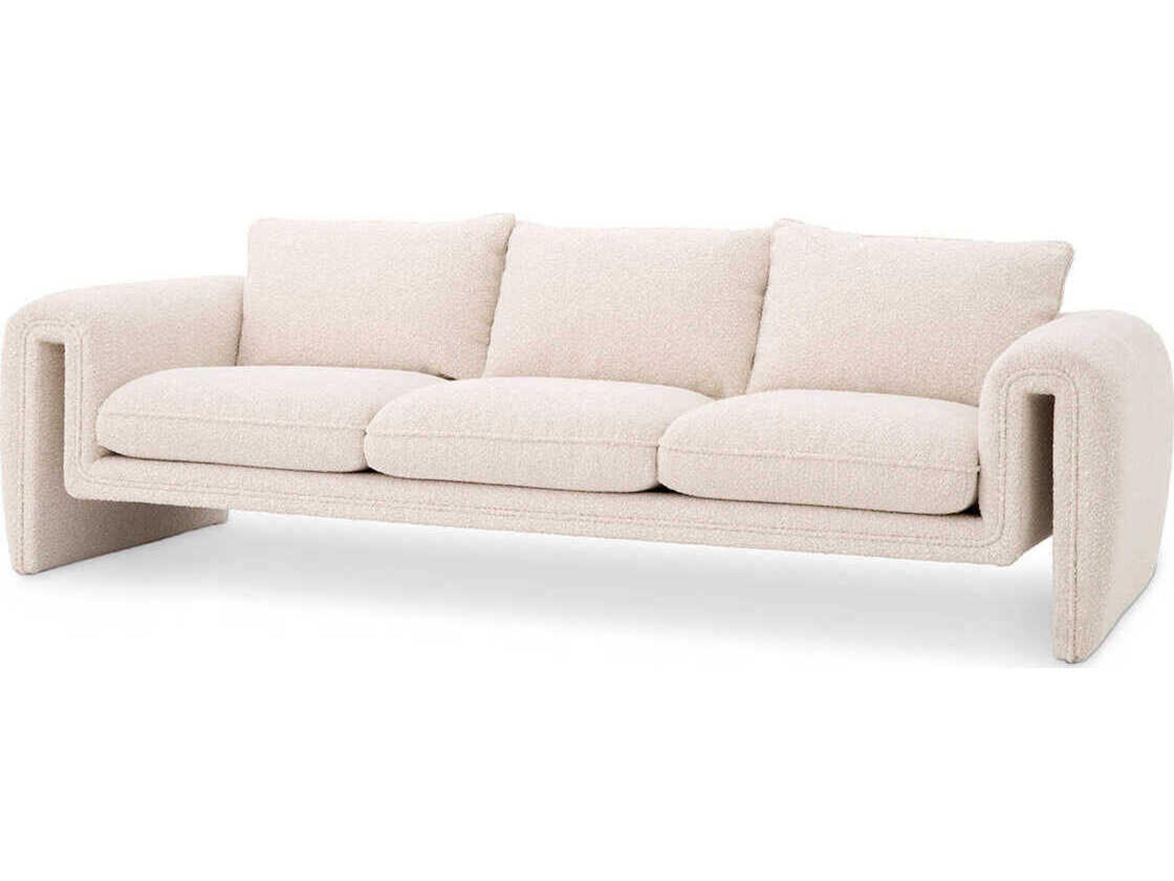 Eichholtz Tondo Boucle Cream Upholstered Sofa