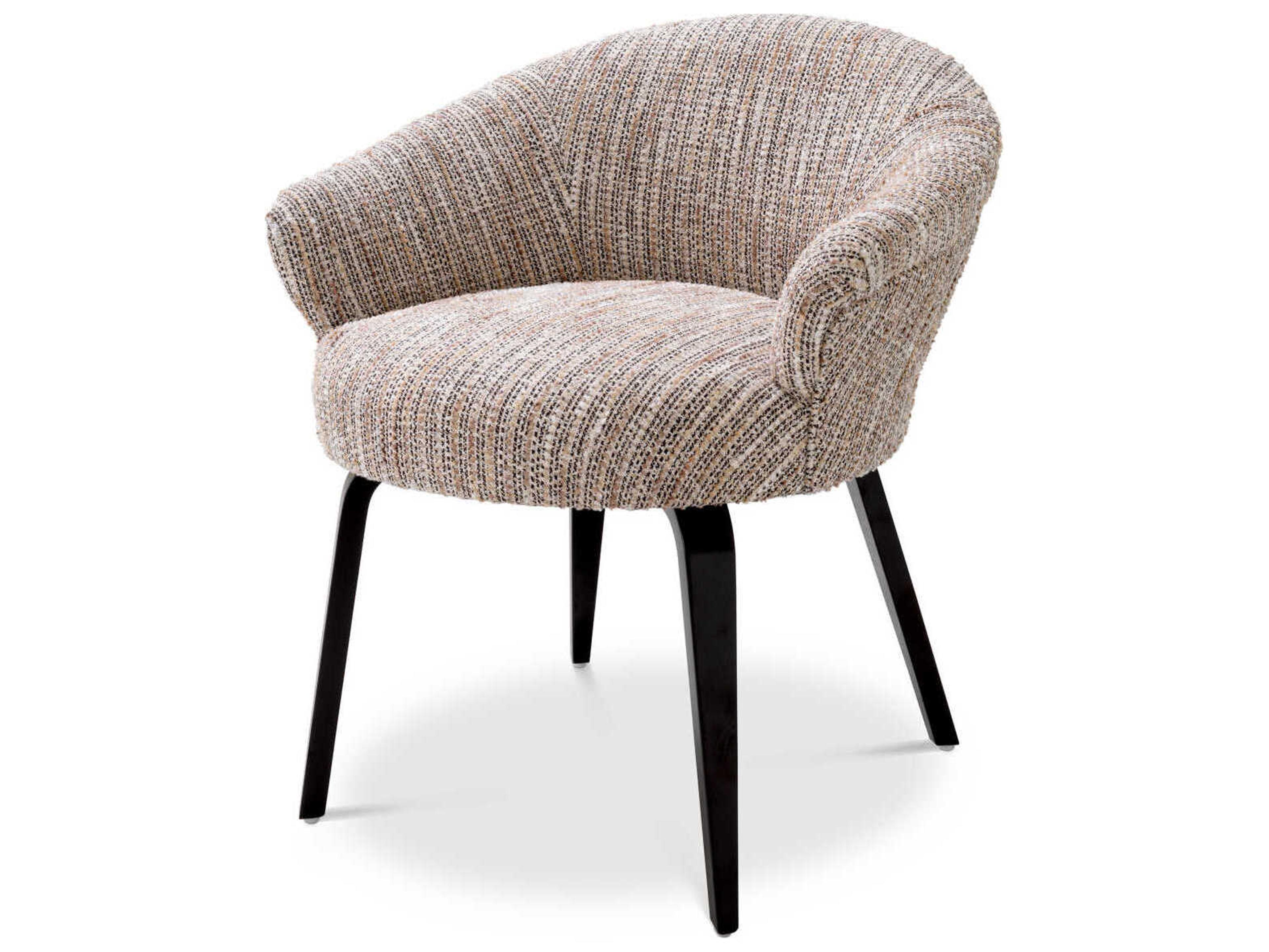 Eichholtz Moretti Beige Upholstered Arm Dining Chair