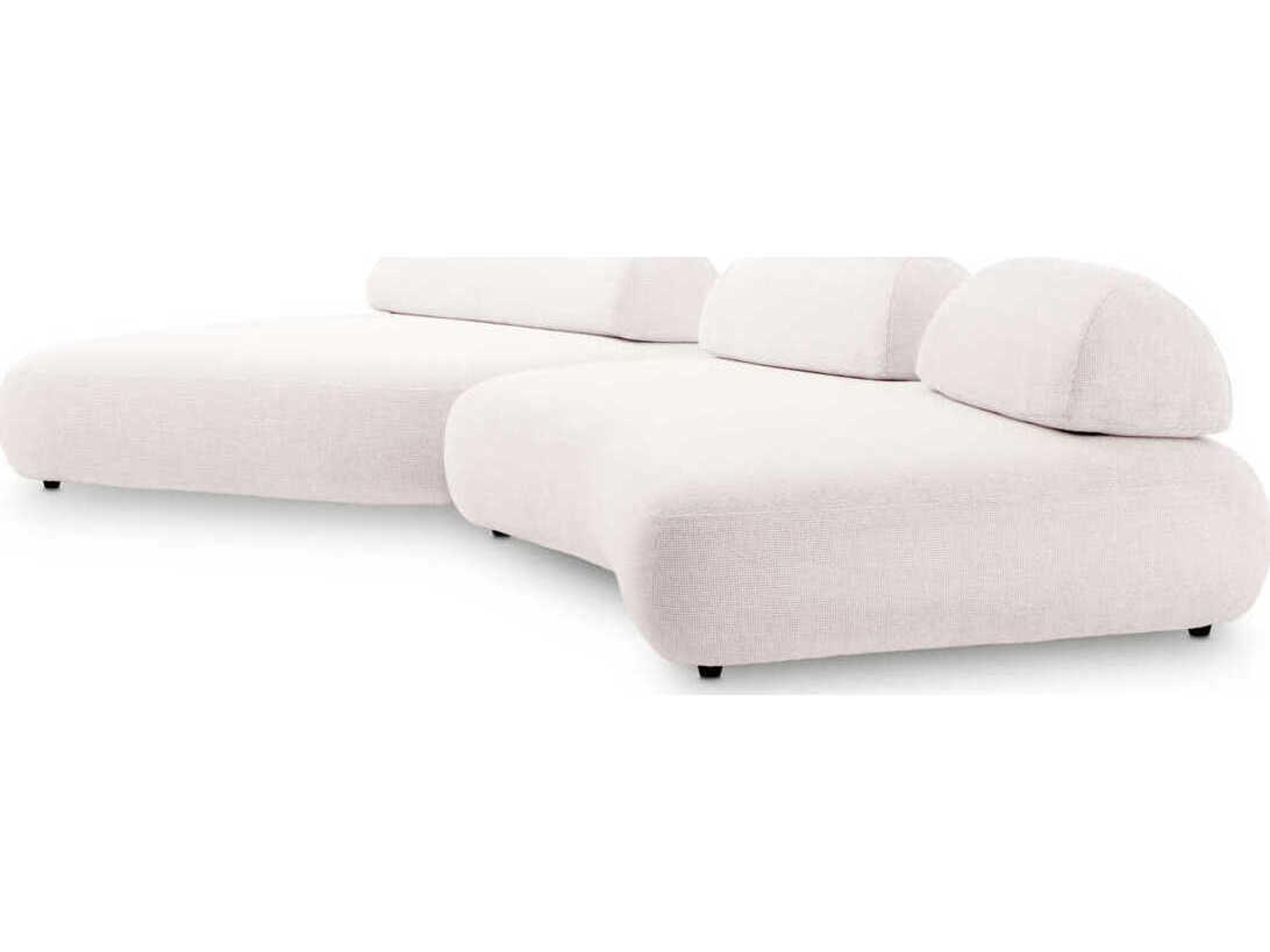 Eichholtz Residenza Lyssa Sand Black Feet White Upholstered Modular
