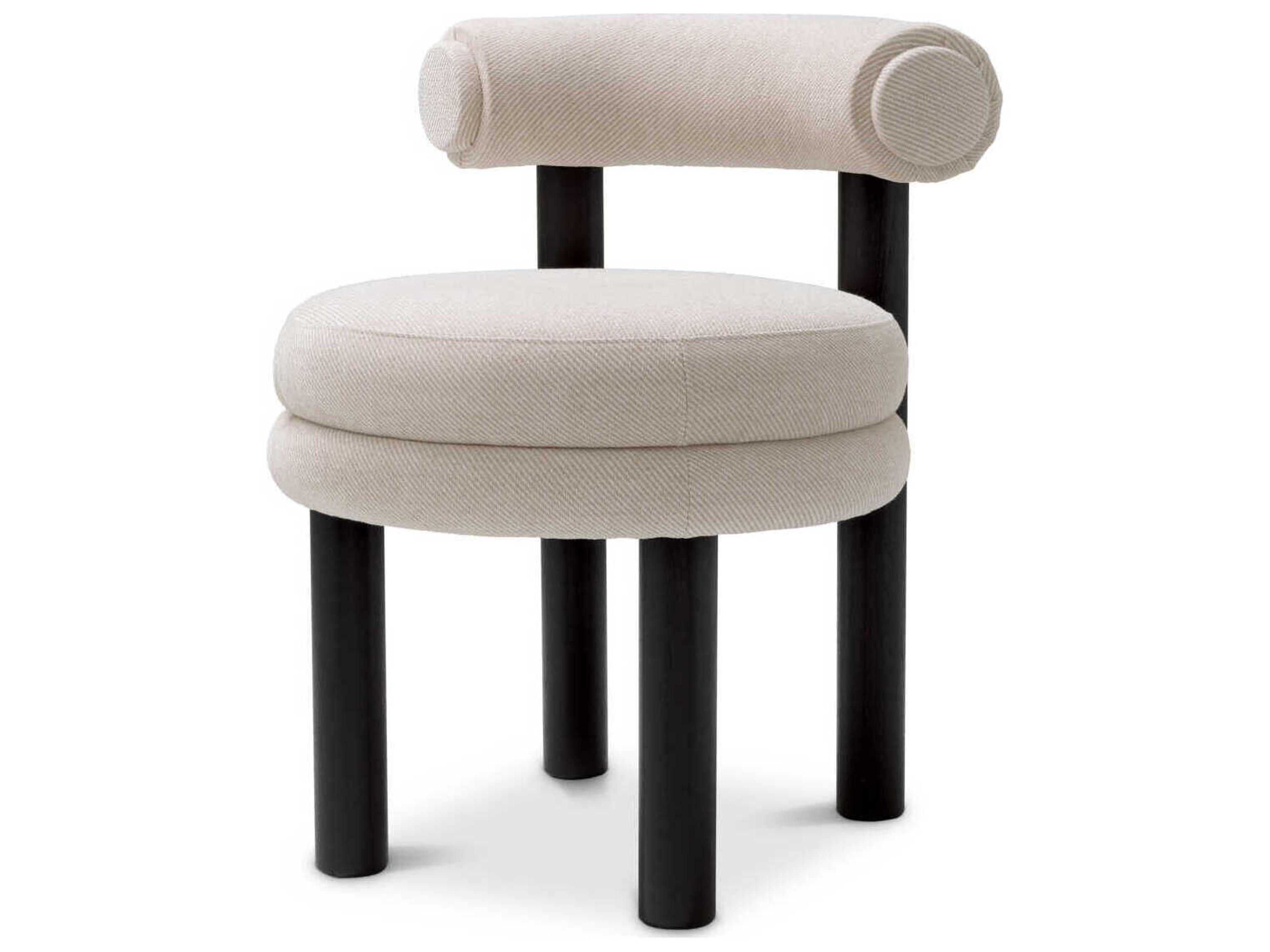 Eichholtz Zoey Beige Upholstered Arm Dining Chair