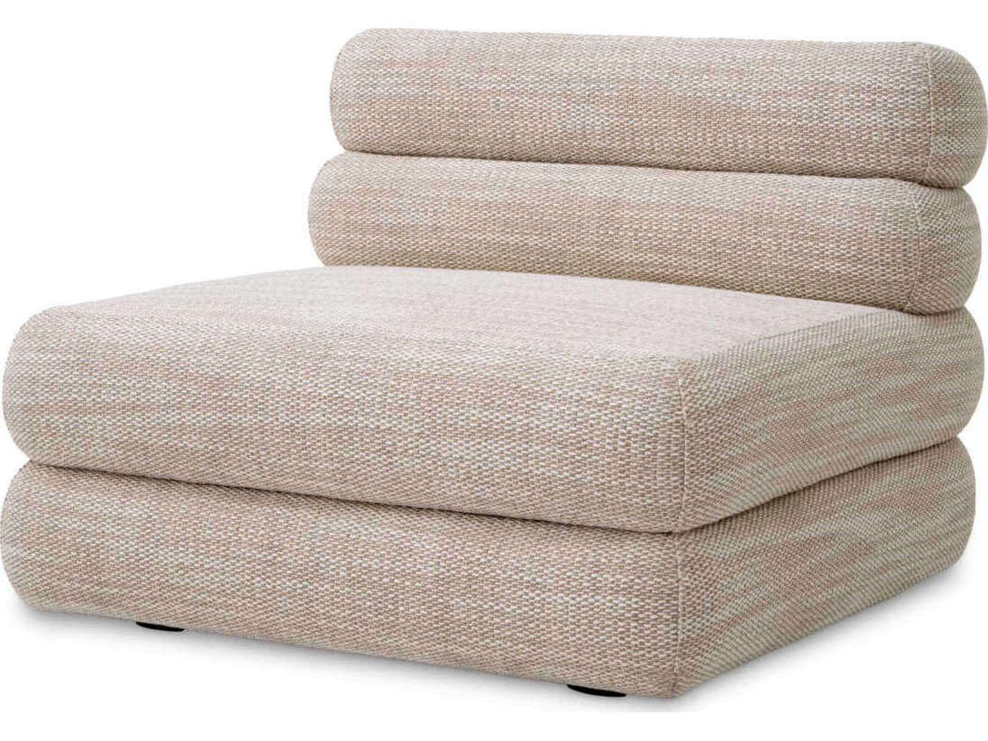 Eichholtz Malaga Skyward Sand Black Feet Beige Upholstered Modular
