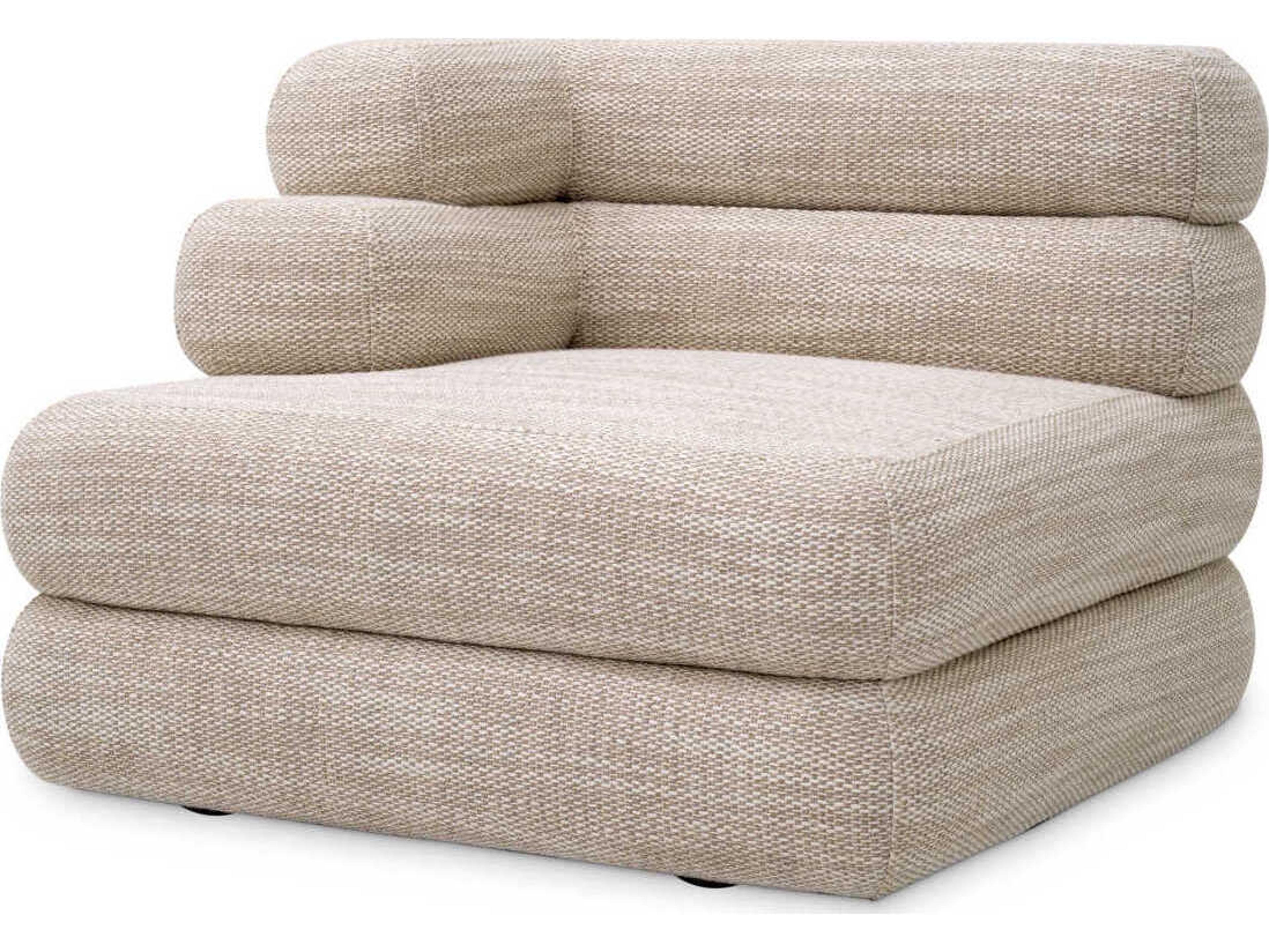 Eichholtz Malaga Skyward Sand Black Feet Beige Upholstered Modular