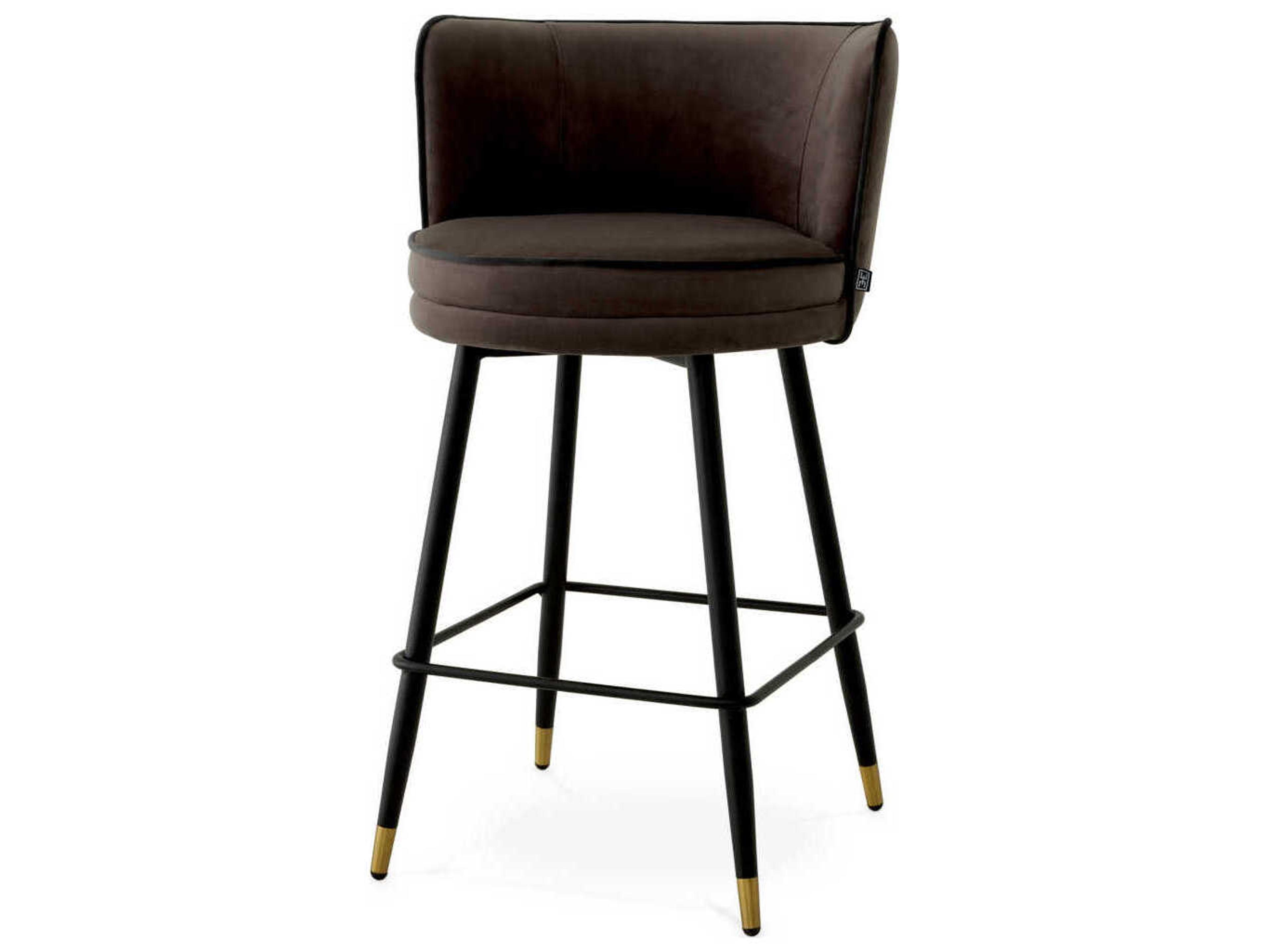 Eichholtz Grenada Upholstered Swivel Counter Stool