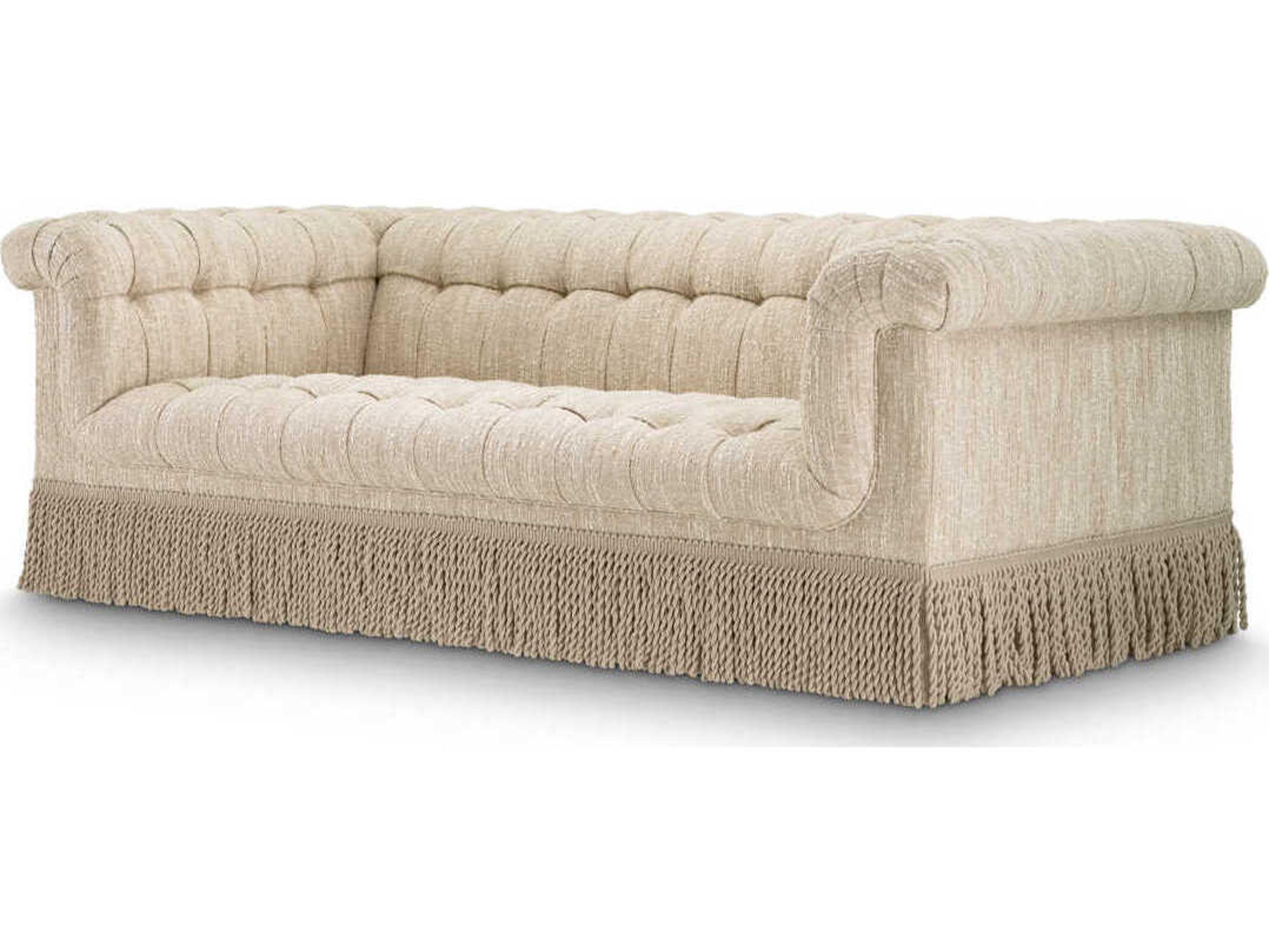 Eichholtz Dorantes Boucle Sonata Cream Upholstered Sofa