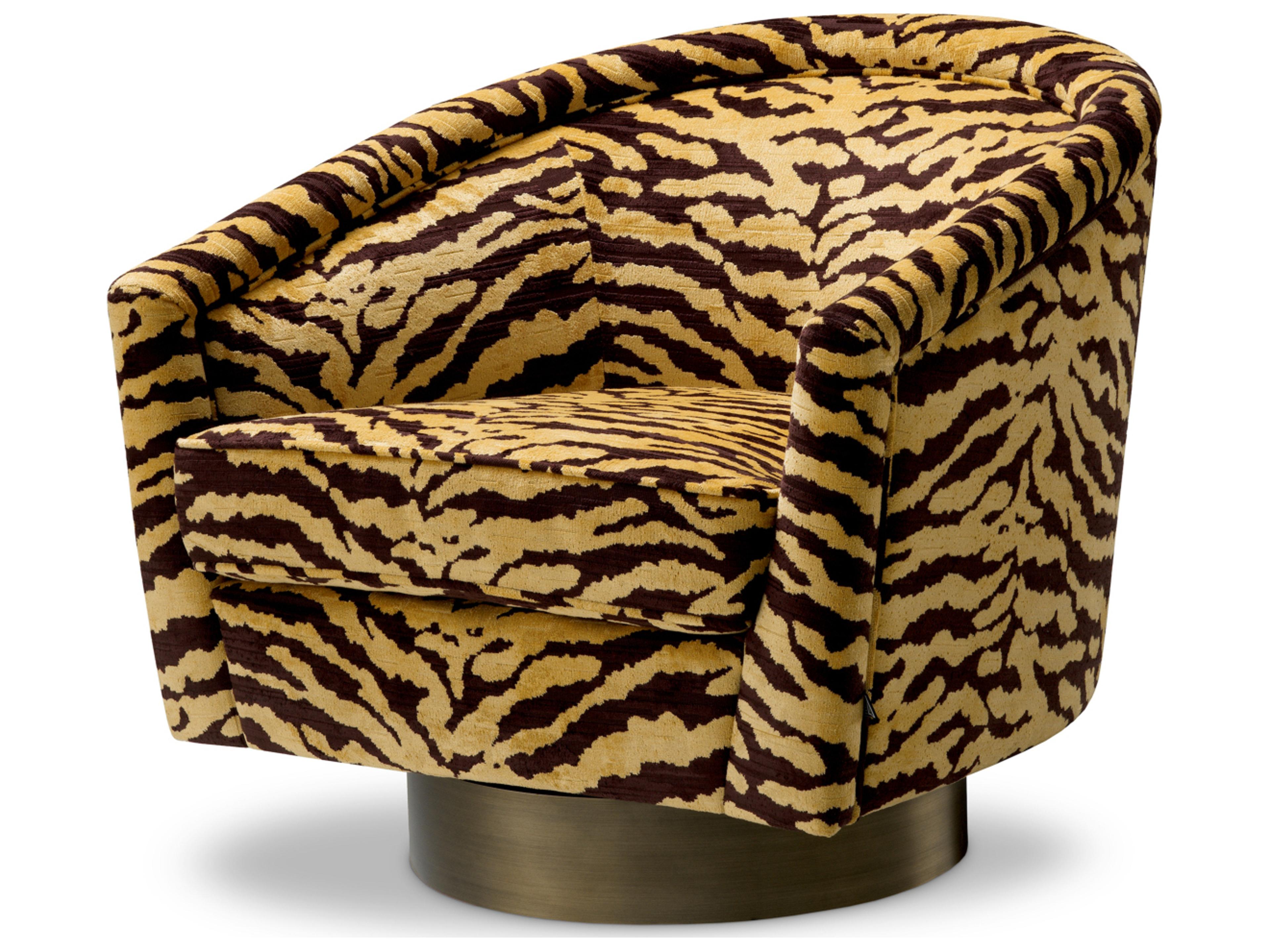 Eichholtz Swivel Brown Accent Chair