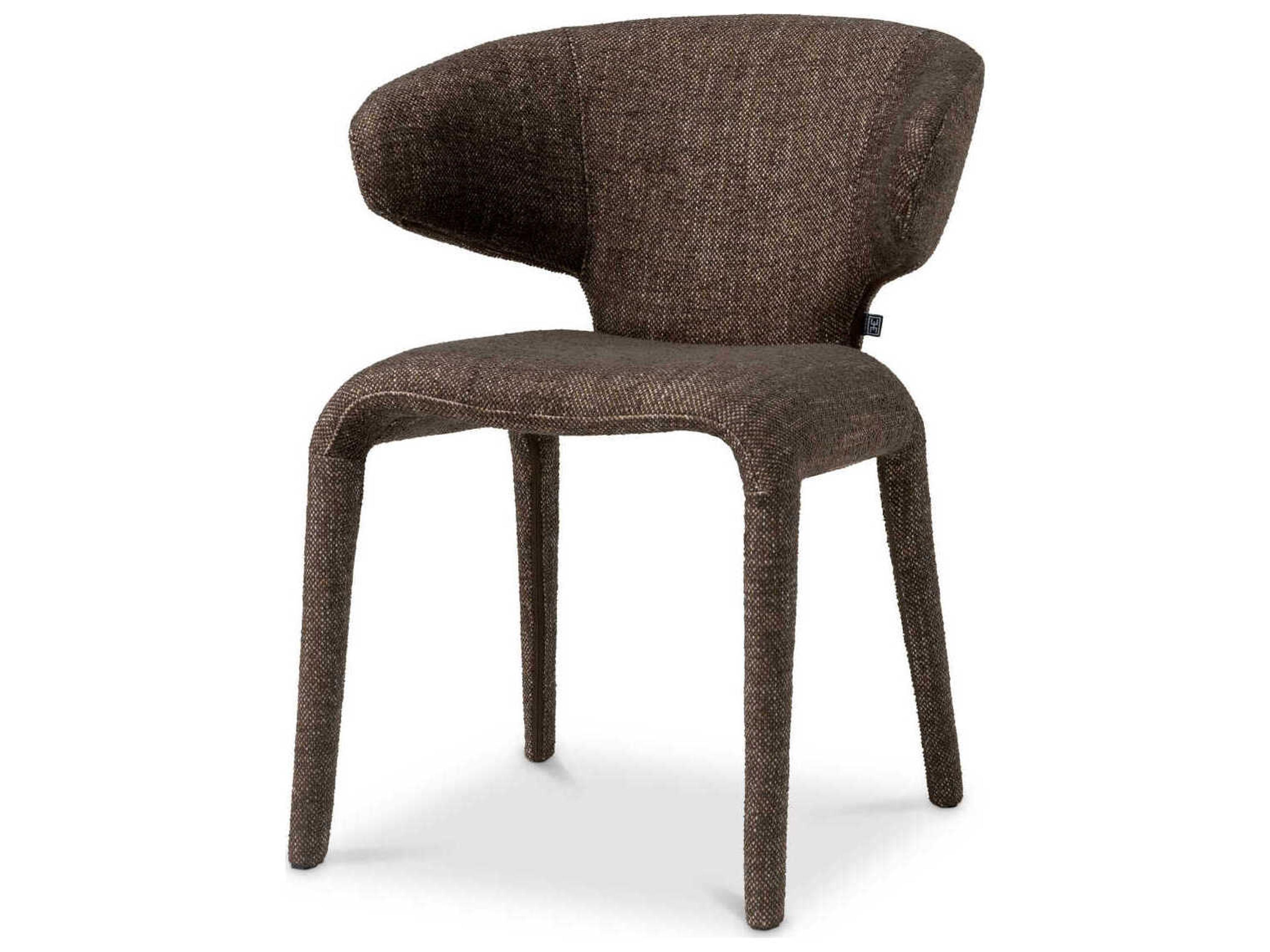 Eichholtz Josephine Brown Upholstered Arm Dining Chair