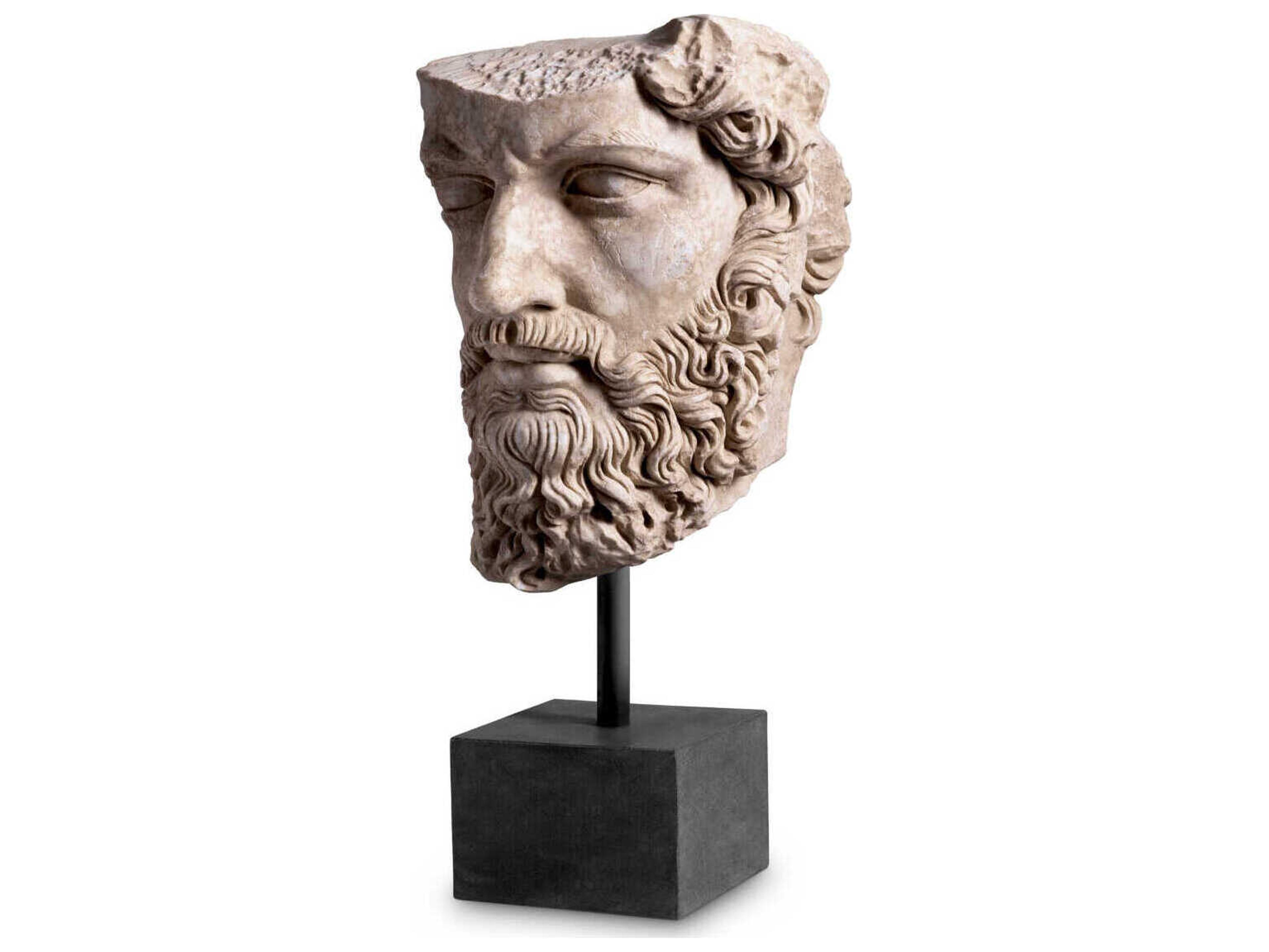 Eichholtz Statues Marble Black Metal Base Sculpture