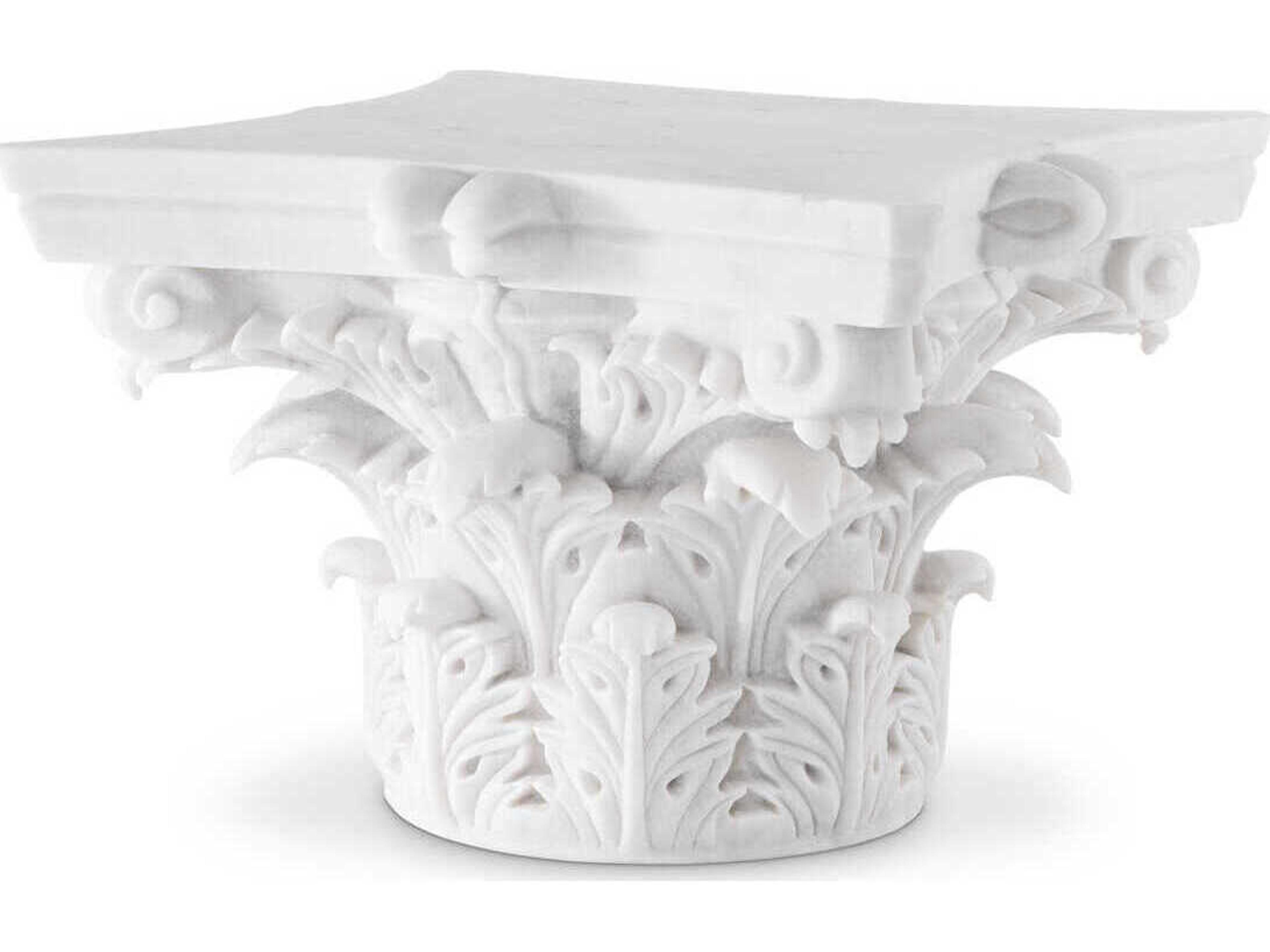Eichholtz Acanthus Square White Marble Coffee Table