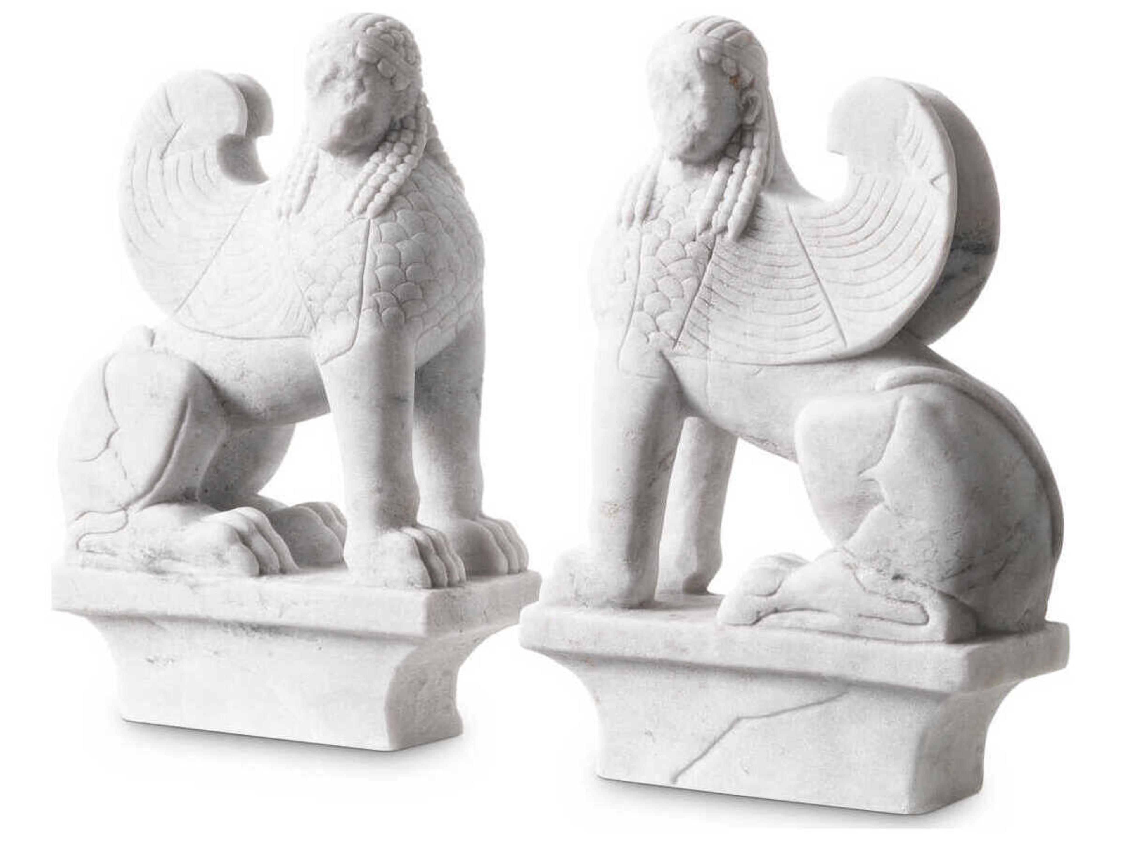 Eichholtz Book Ends White Marble Bookend Set of 2