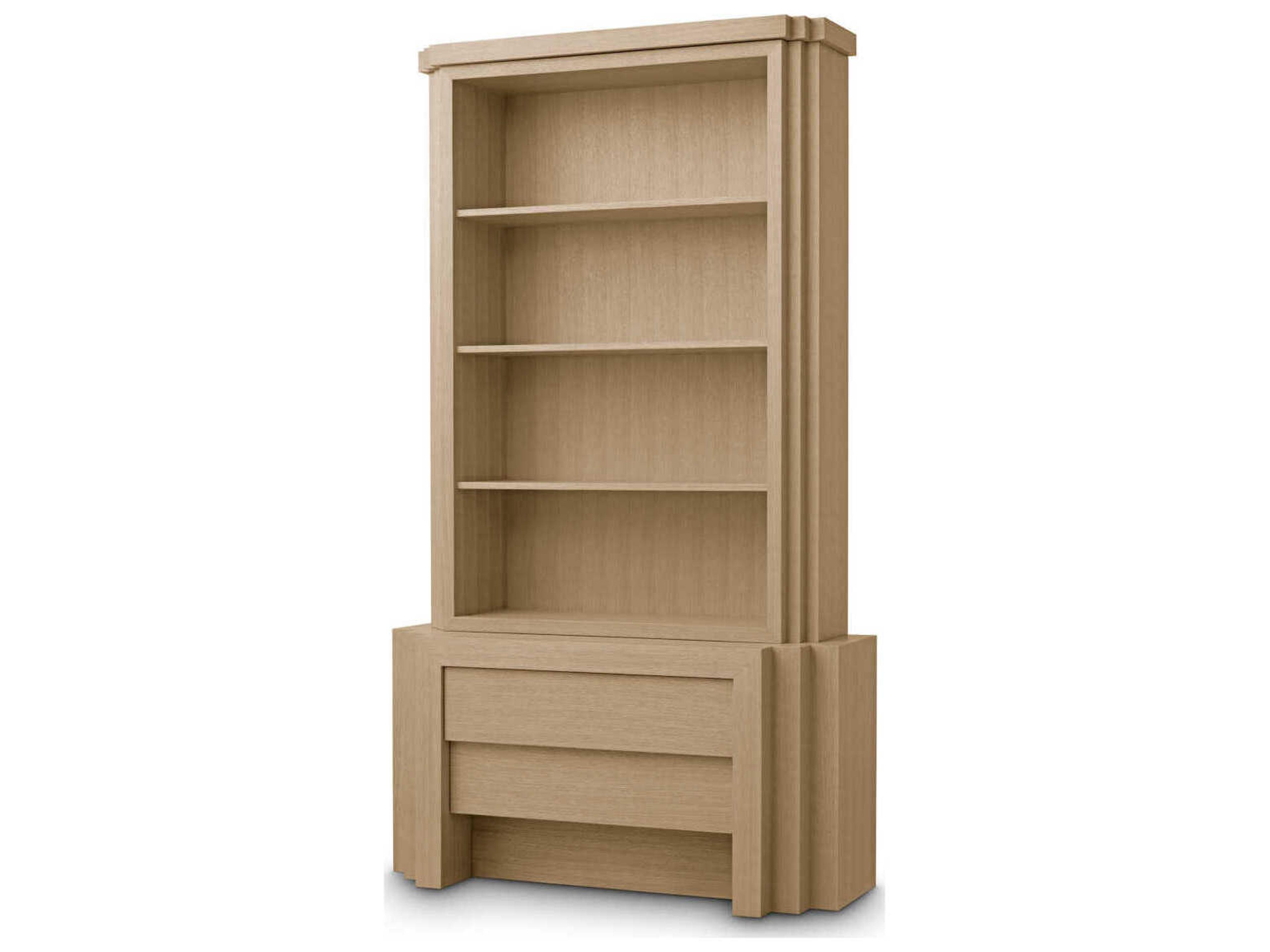 Eichholtz Metropolitan Oak Wood Natural Veneer Display Cabinet