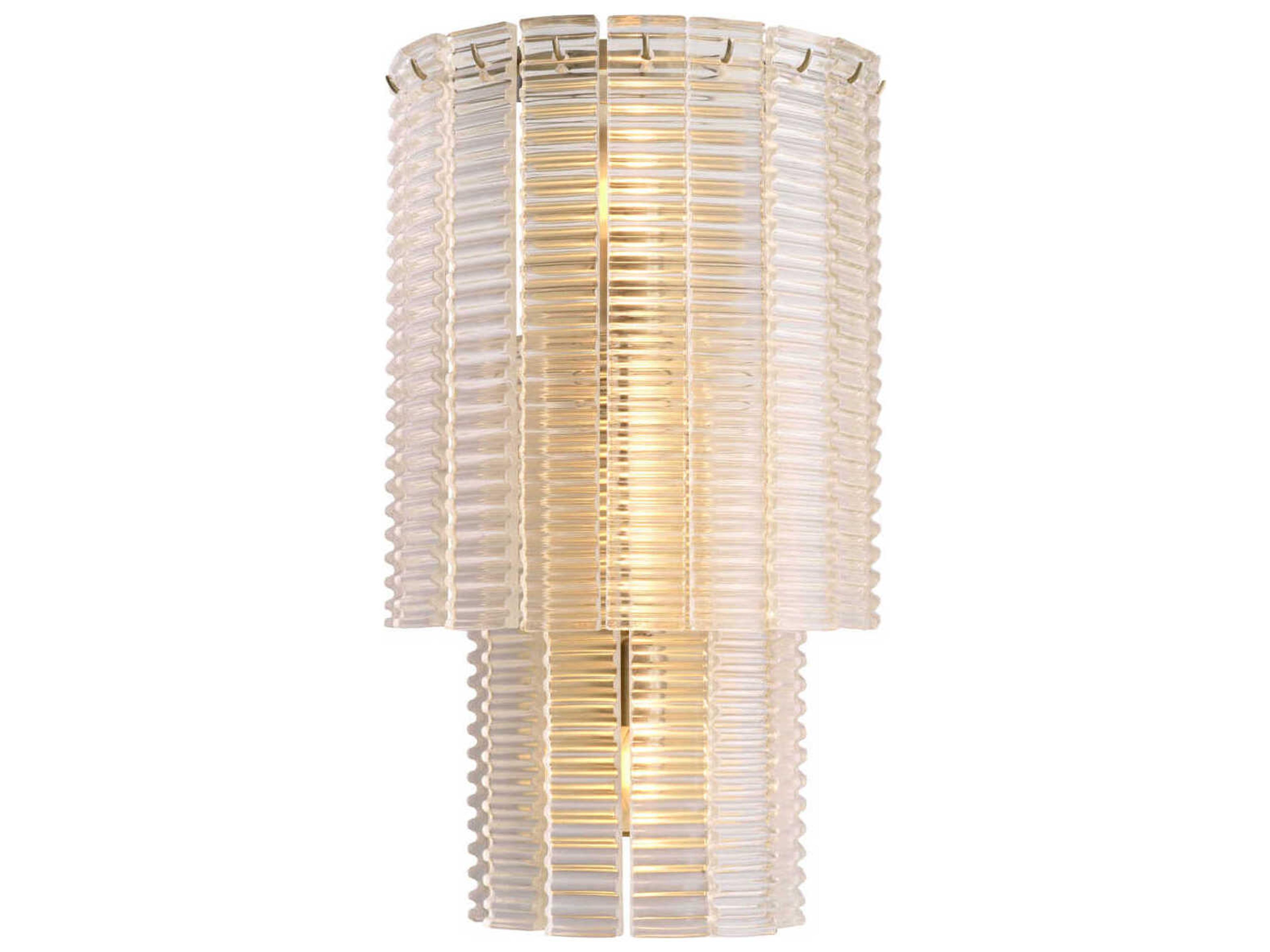 Eichholtz Imperial Brushed Brass Clear Glass Wall Sconce