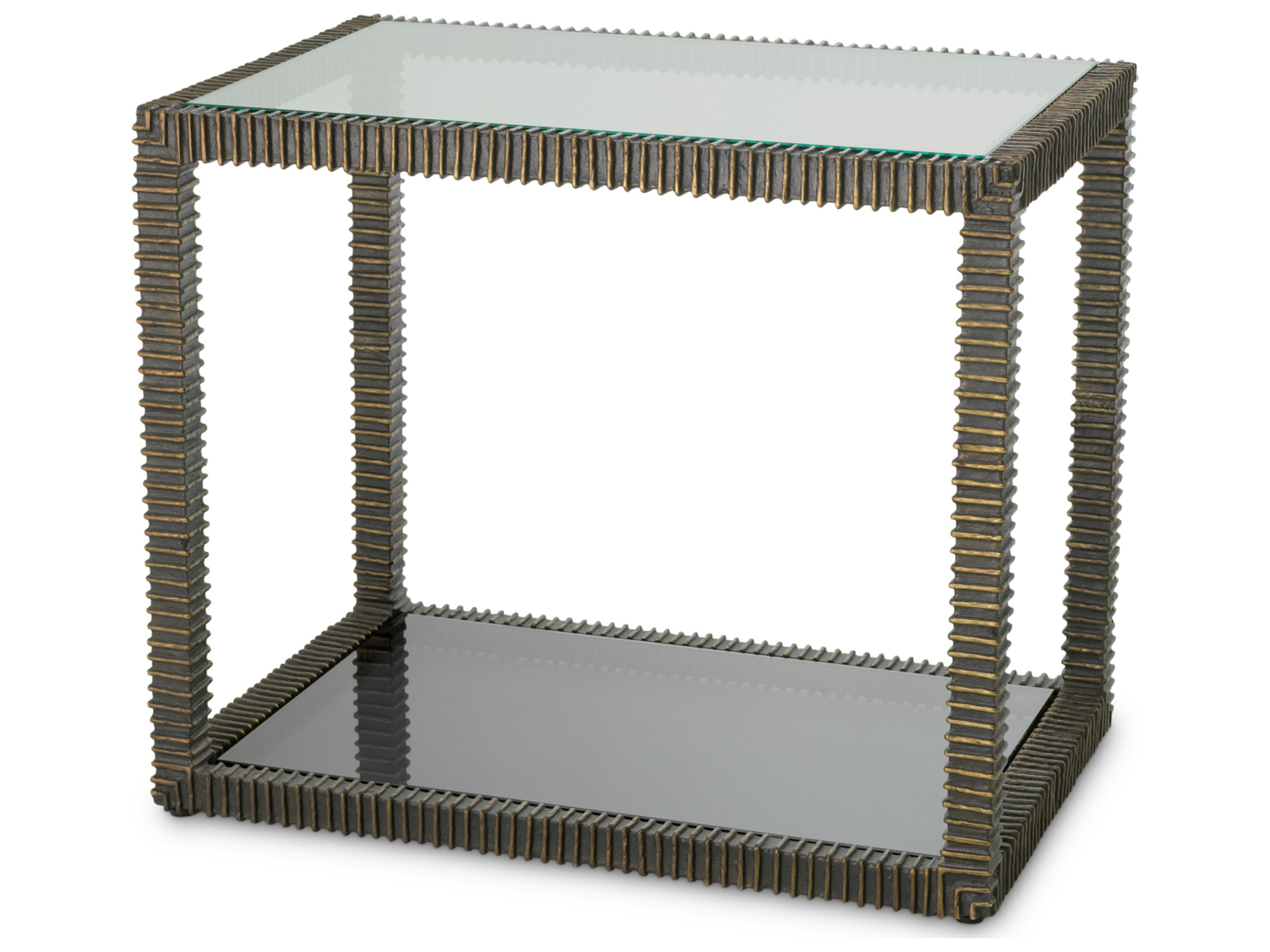 Rectangular Glass End Table