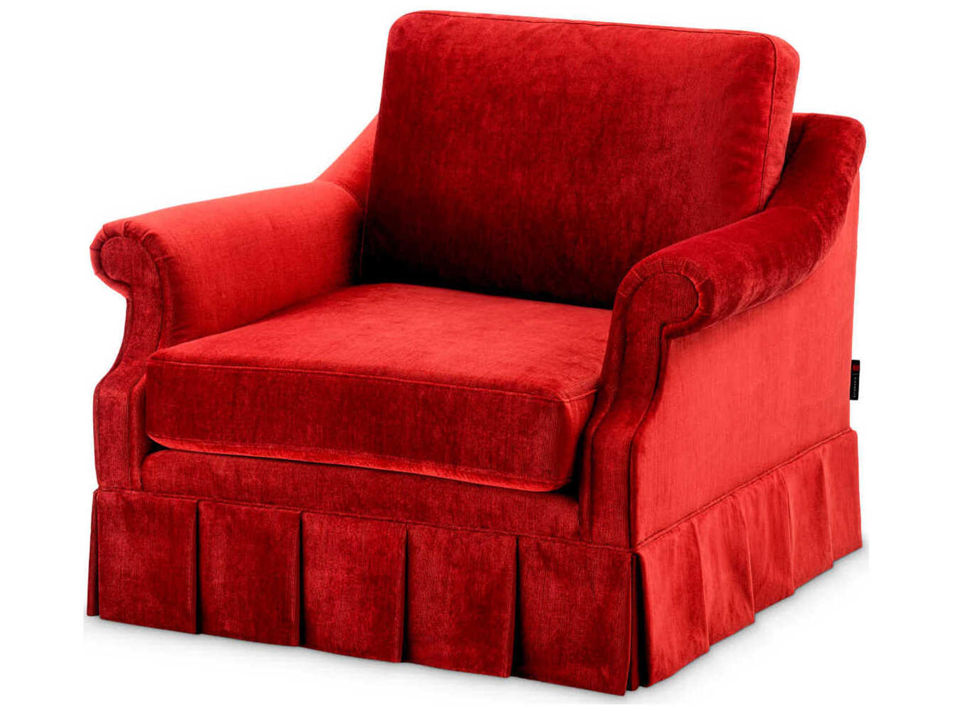 Eichholtz Verplanck Red Velvet Accent Chair