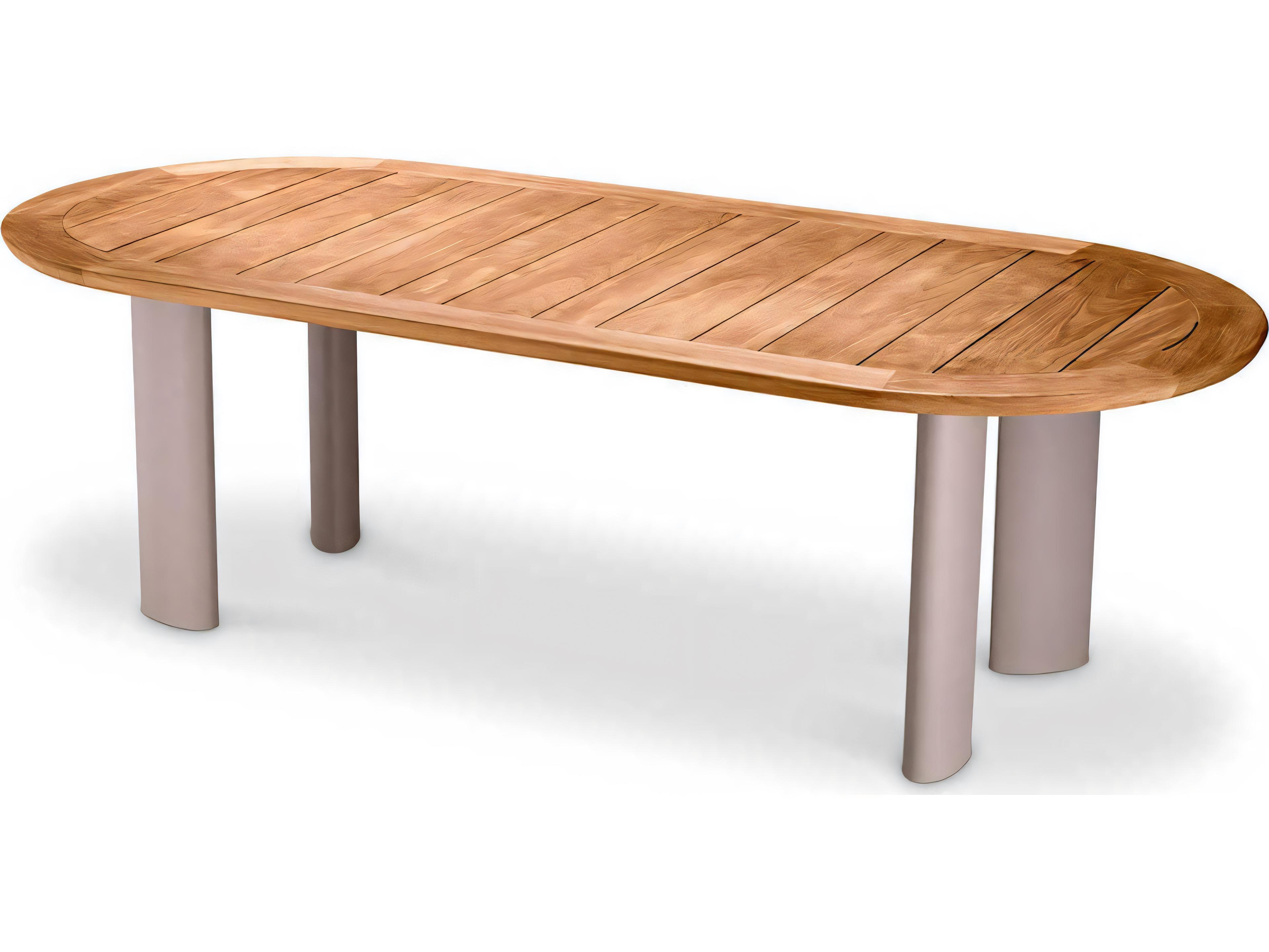Eichholtz Outdoor Natural Teak Sand Finish Legs Dining Table