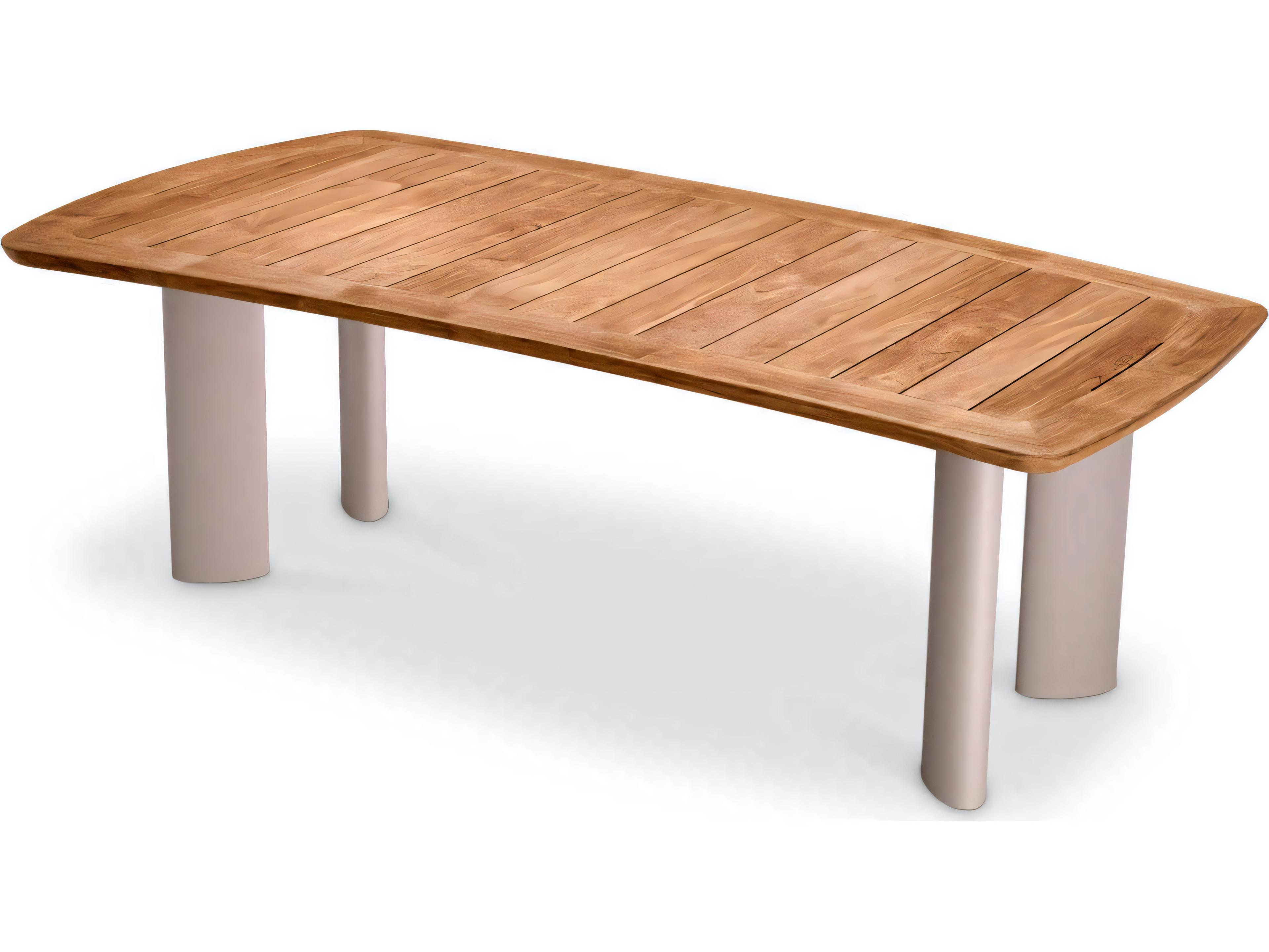 Eichholtz Outdoor Natural Teak Sand Finish Legs Dining Table