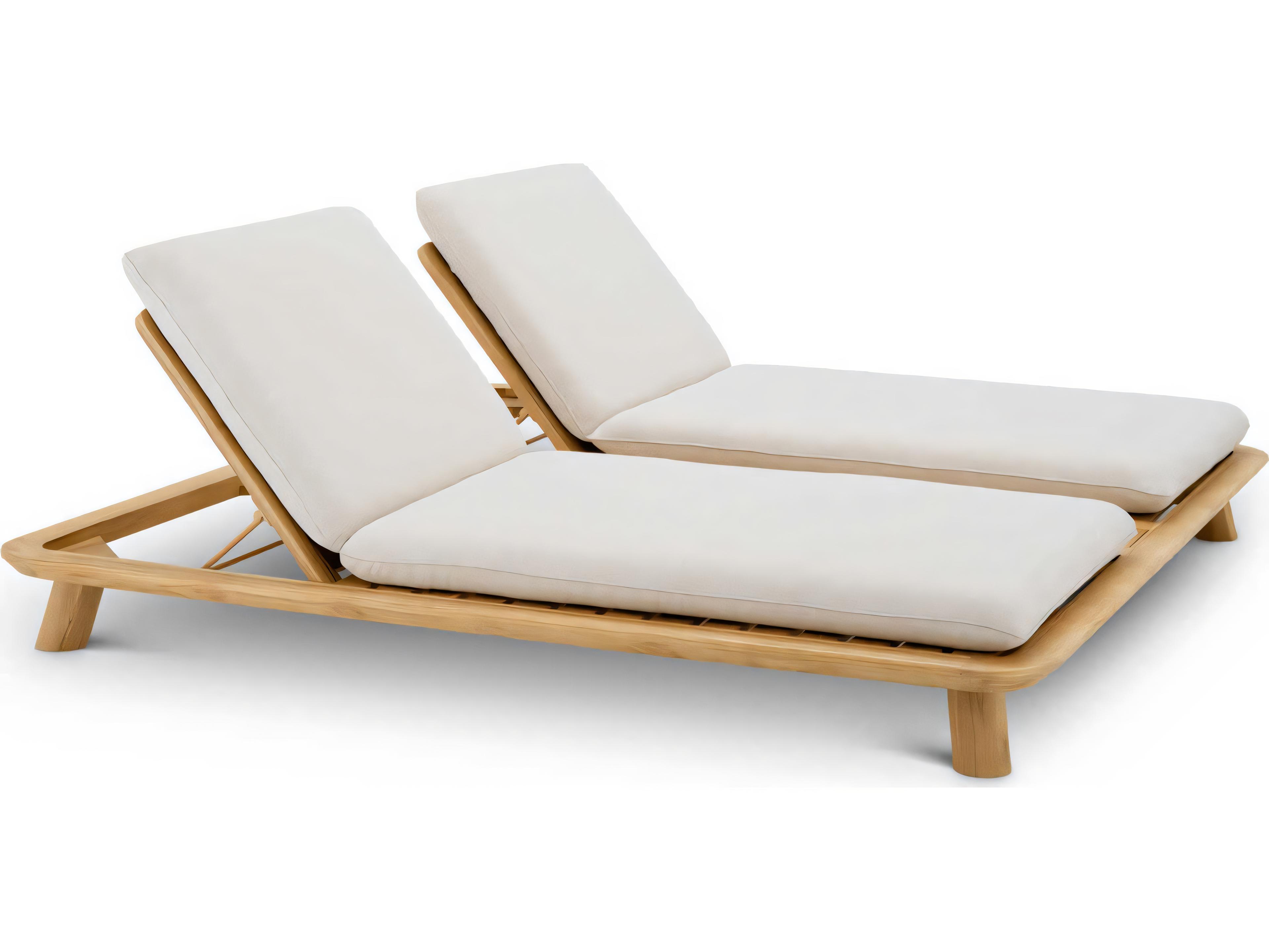 Eichholtz Outdoor Natural Teak Viola Sand Lounge Bed